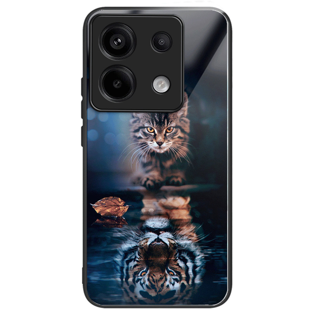For Xiaomi Redmi Note 13 Pro 5G / Poco X6 5G Case Tempered Glass+TPU Pattern Printing Back Phone Cover