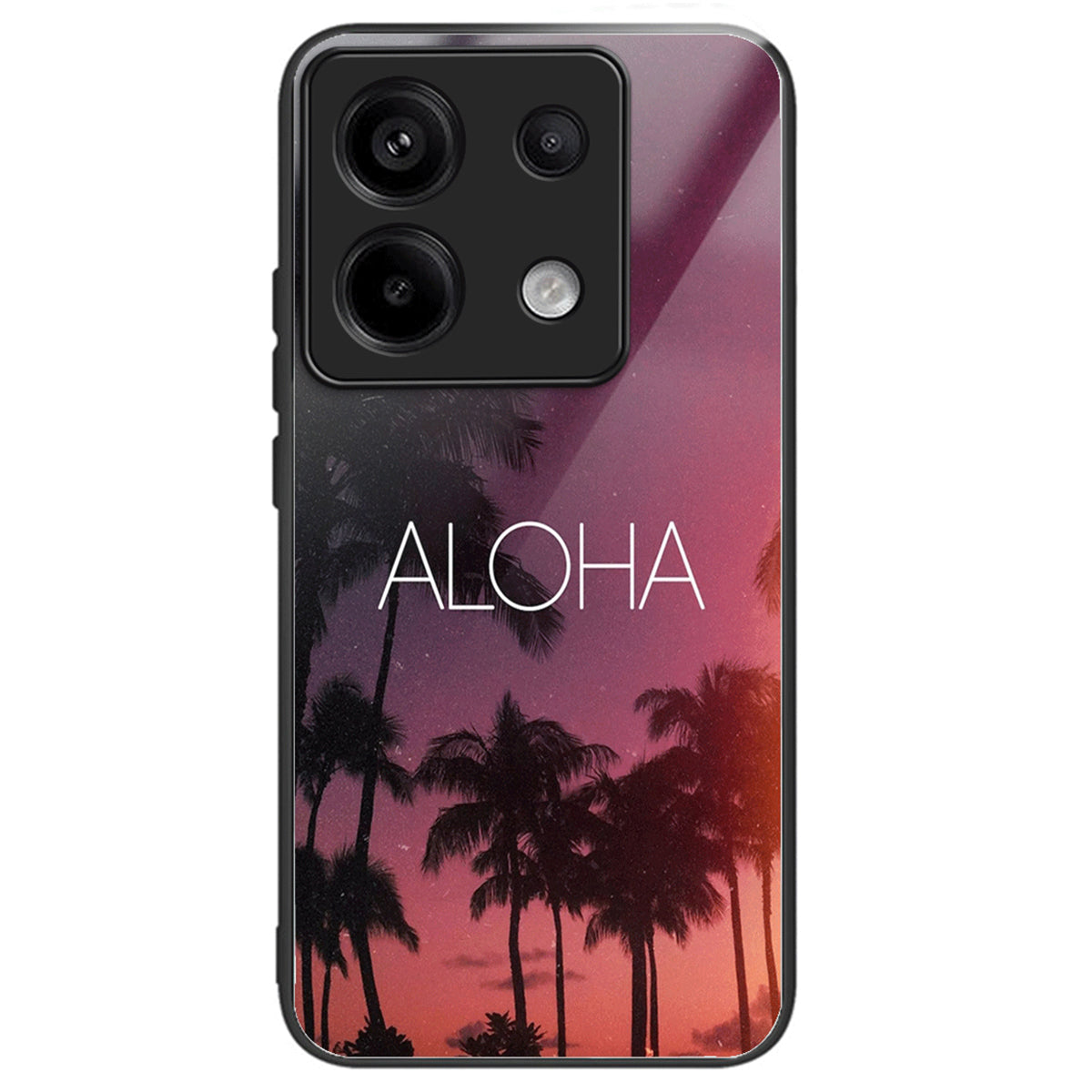 For Xiaomi Redmi Note 13 Pro 5G / Poco X6 5G Case Pattern Printing Tempered Glass TPU Phone Cover