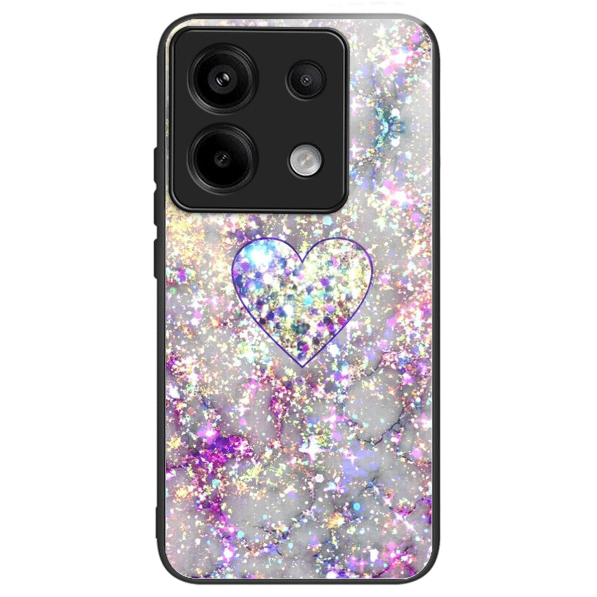 For Xiaomi Redmi Note 13 Pro 5G / Poco X6 5G Case Pattern Printing Tempered Glass TPU Phone Cover