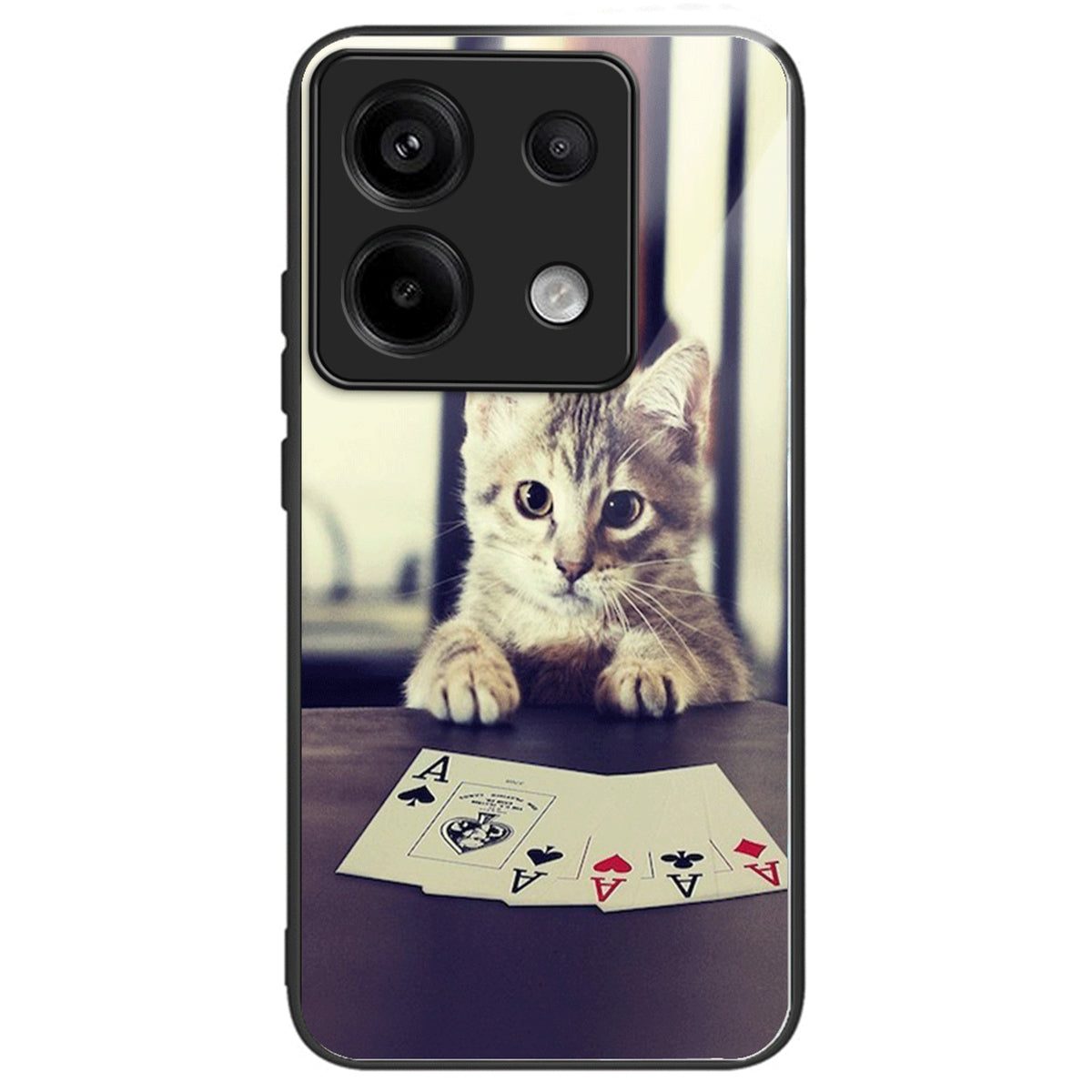 For Xiaomi Redmi Note 13 Pro 5G / Poco X6 5G Case Pattern Printing Tempered Glass TPU Phone Cover