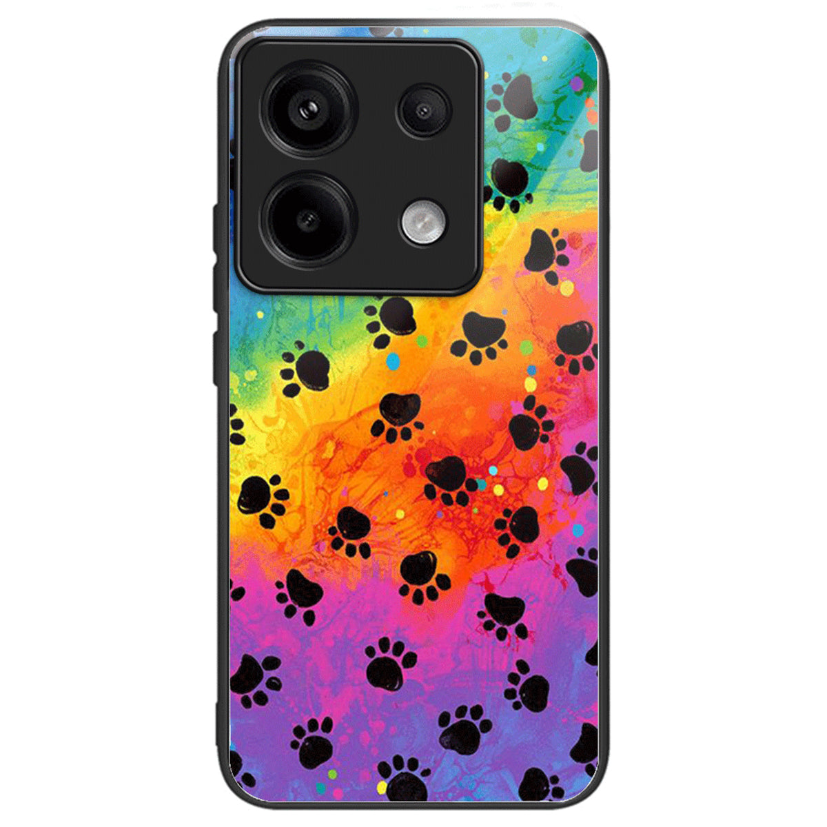 For Xiaomi Redmi Note 13 Pro 5G / Poco X6 5G Case Pattern Printing Tempered Glass TPU Phone Cover