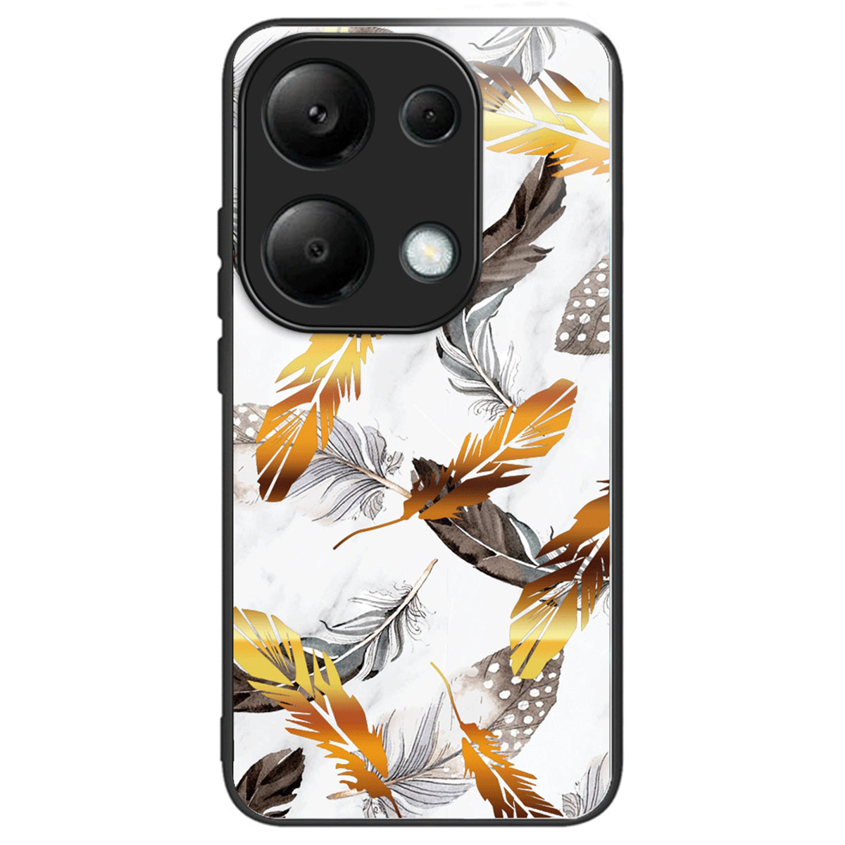For Xiaomi Redmi Note 13 Pro 4G / Poco M6 Pro 4G Case Tempered Glass+TPU Pattern Scratchproof Phone Cover