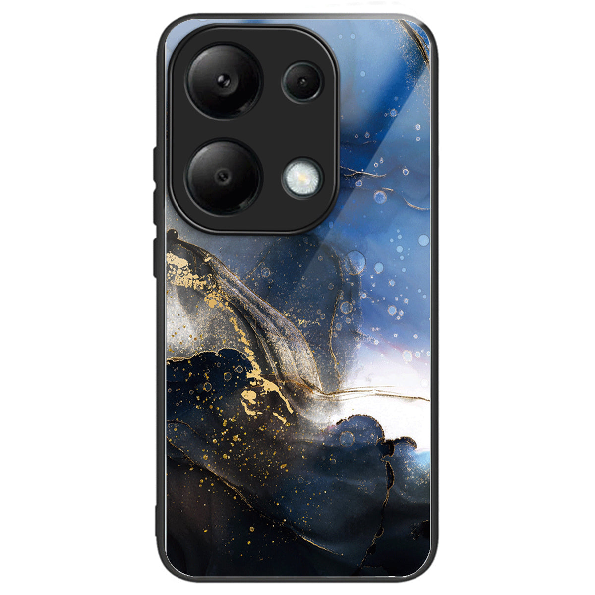 For Xiaomi Redmi Note 13 Pro 4G / Poco M6 Pro 4G Case Tempered Glass+TPU Pattern Scratchproof Phone Cover