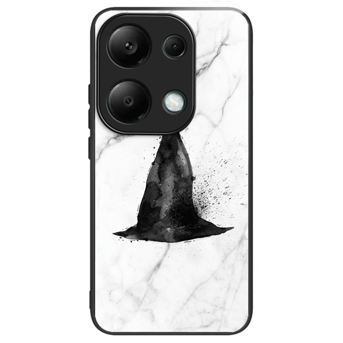 For Xiaomi Redmi Note 13 Pro 4G / Poco M6 Pro 4G Case Tempered Glass+TPU Pattern Scratchproof Phone Cover