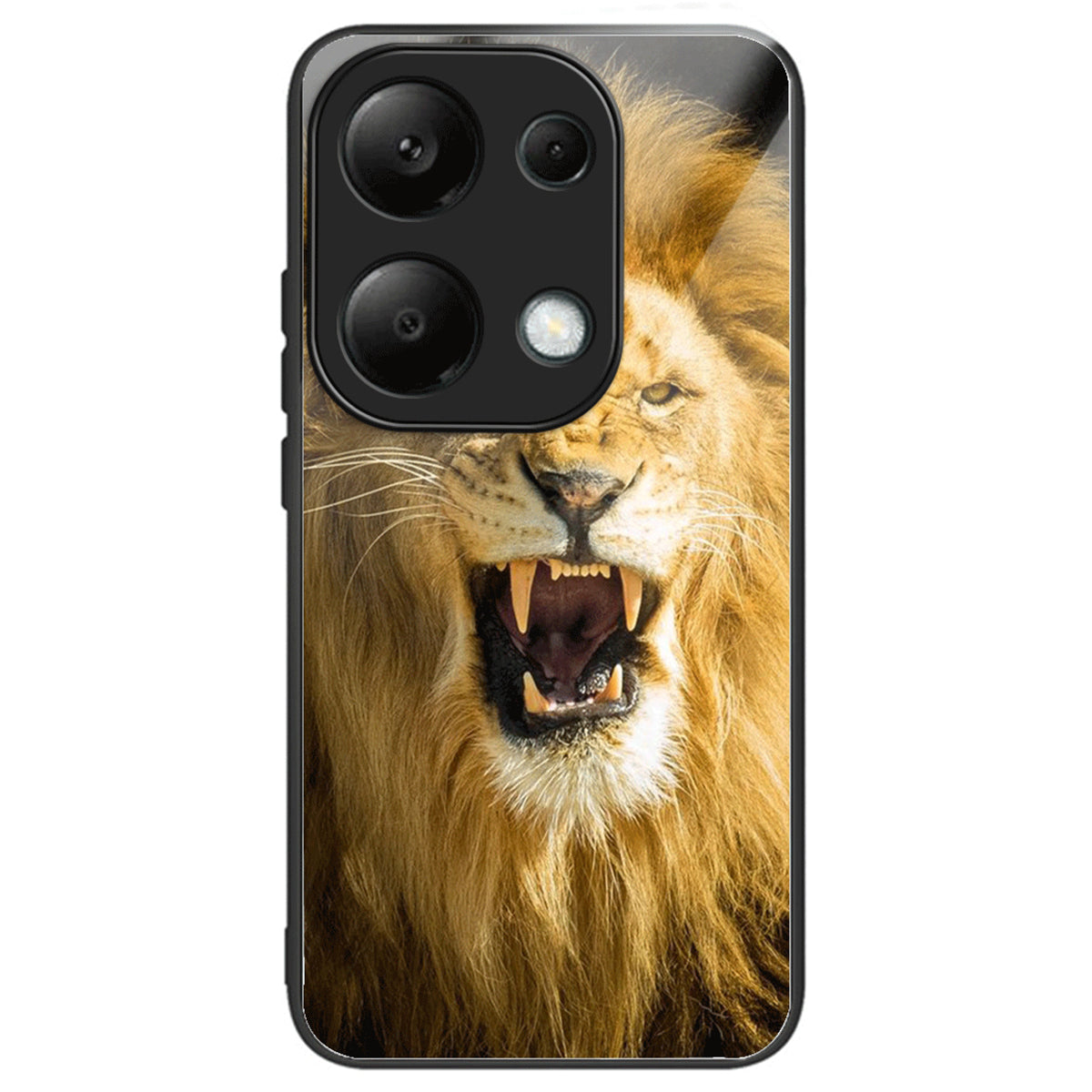 For Xiaomi Redmi Note 13 Pro 4G / Poco M6 Pro 4G Case Tempered Glass+TPU Pattern Scratchproof Phone Cover