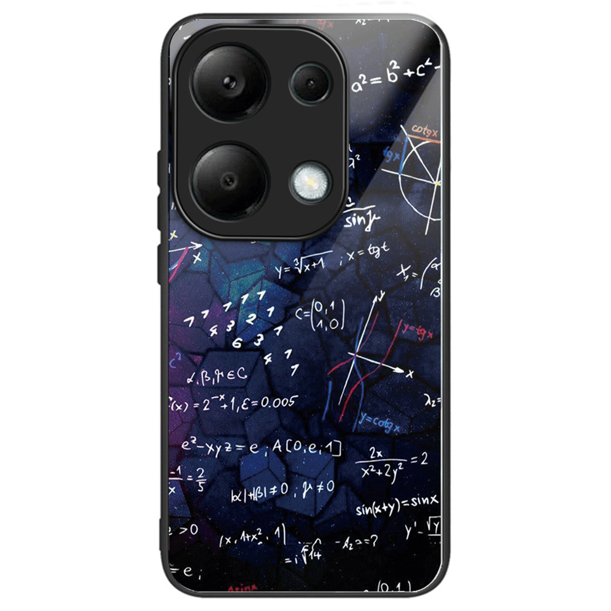For Xiaomi Redmi Note 13 Pro 4G / Poco M6 Pro 4G Phone Case TPU+Tempered Glass Cover Pattern Print