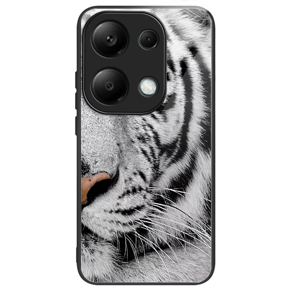 For Xiaomi Redmi Note 13 Pro 4G / Poco M6 Pro 4G Phone Case TPU+Tempered Glass Cover Pattern Print