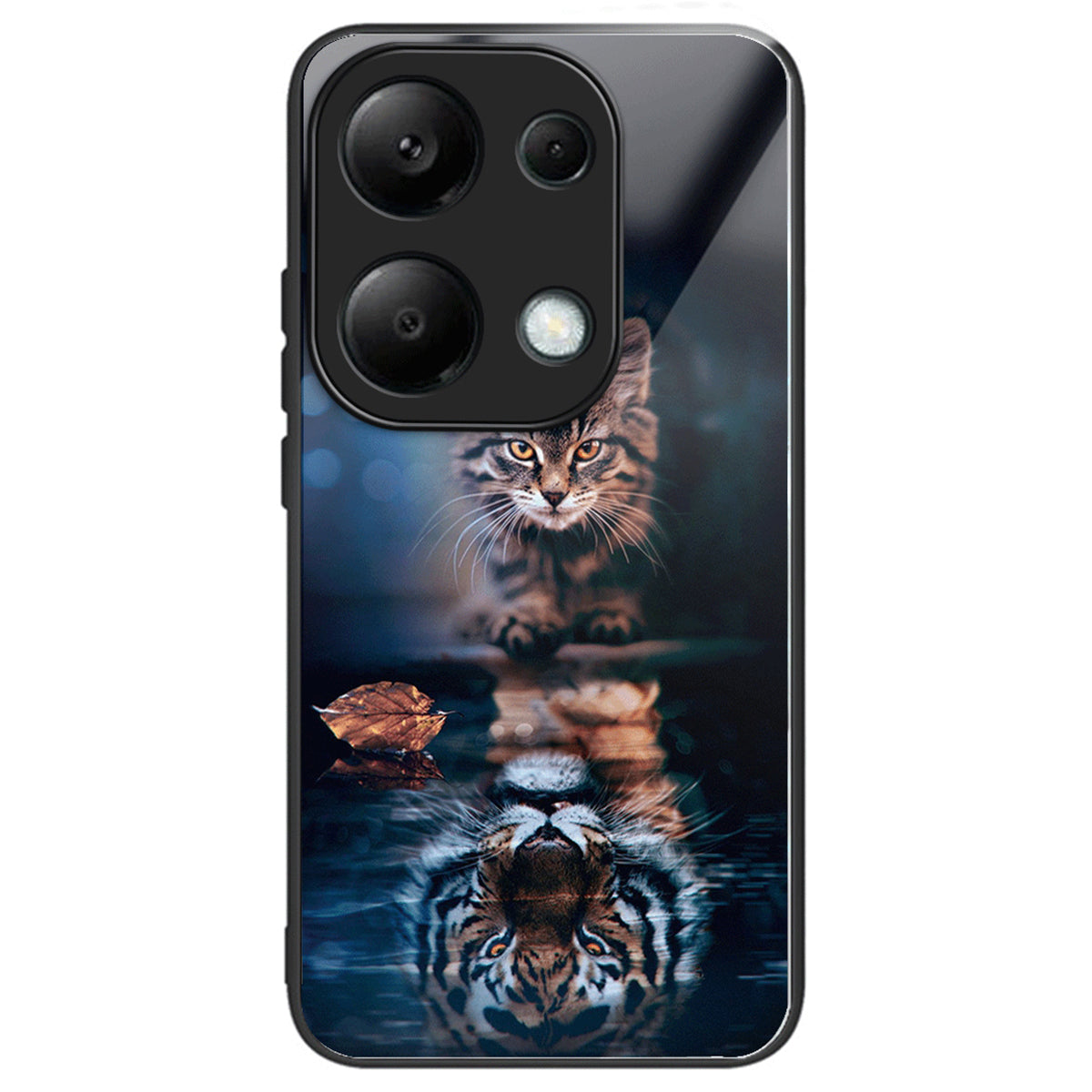 For Xiaomi Redmi Note 13 Pro 4G / Poco M6 Pro 4G Phone Case TPU+Tempered Glass Cover Pattern Print