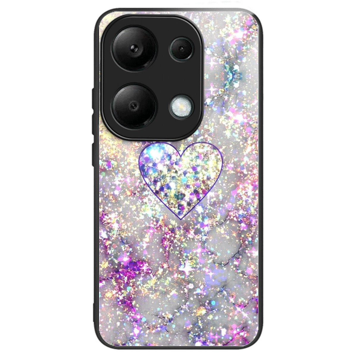 For Xiaomi Redmi Note 13 Pro 4G / Poco M6 Pro 4G Pattern Printing Case Tempered Glass TPU Slim Phone Cover