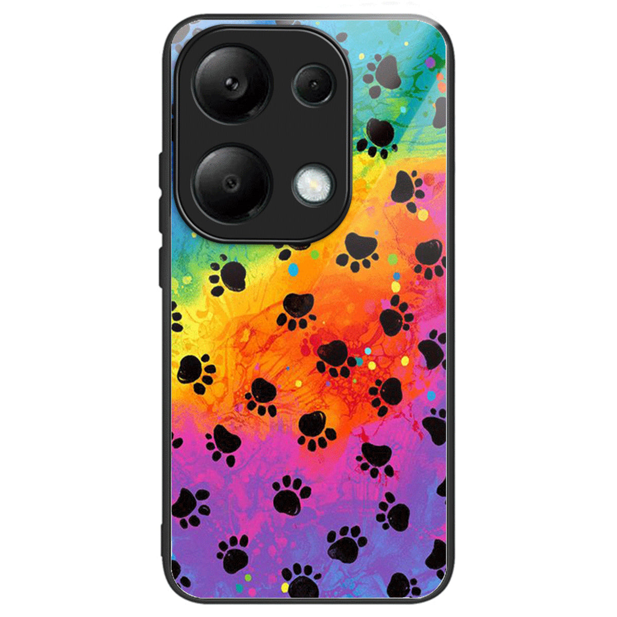 For Xiaomi Redmi Note 13 Pro 4G / Poco M6 Pro 4G Pattern Printing Case Tempered Glass TPU Slim Phone Cover