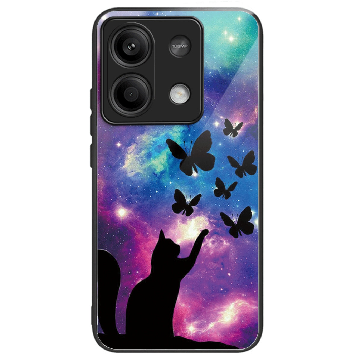For Xiaomi Redmi Note 13 5G Case Pattern Design Ultra-Thin Tempered Glass Phone Cover