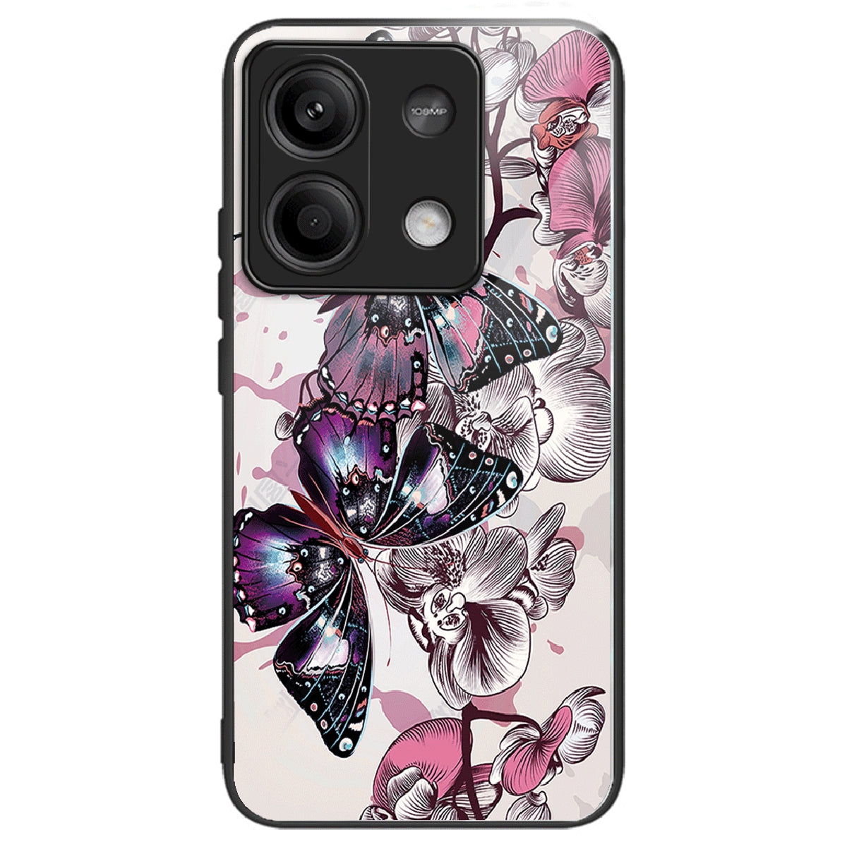 For Xiaomi Redmi Note 13 5G Case Pattern Design Ultra-Thin Tempered Glass Phone Cover