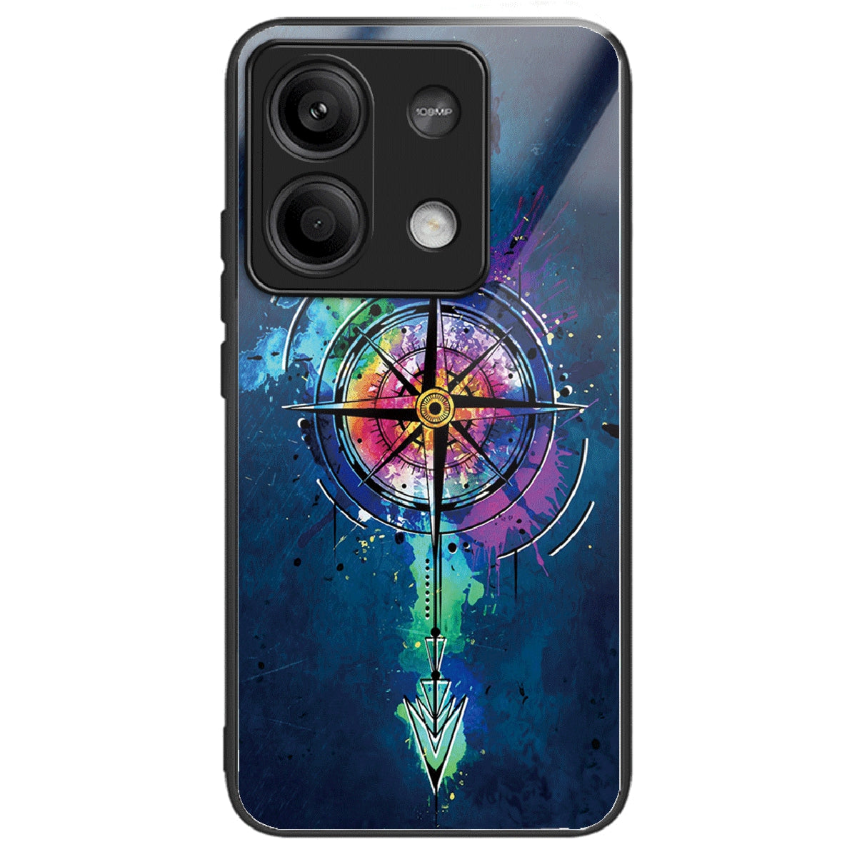 For Xiaomi Redmi Note 13 5G Case Pattern Design Ultra-Thin Tempered Glass Phone Cover
