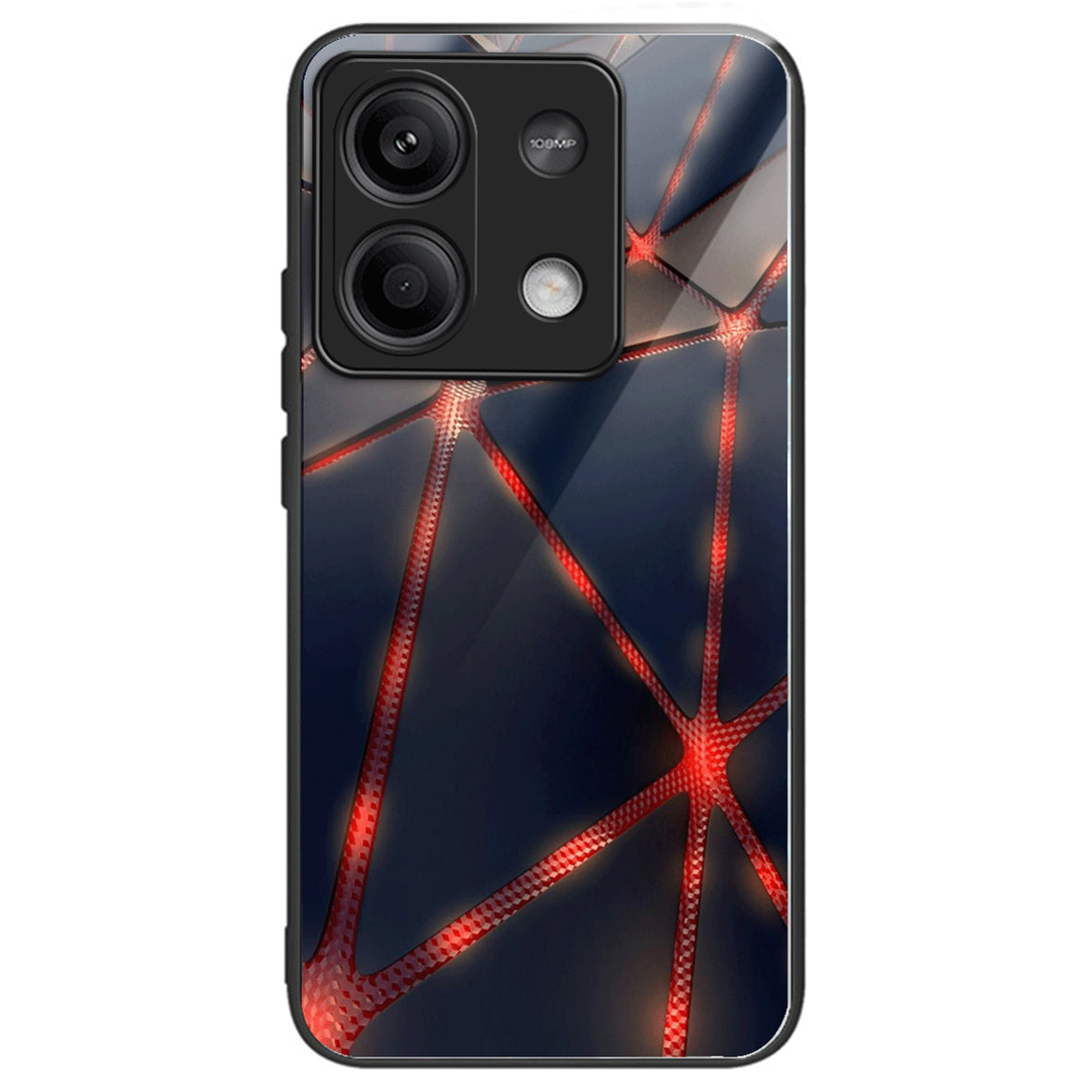 For Xiaomi Redmi Note 13 5G Case Pattern Printing TPU+Tempered Glass Hybrid Phone Cover