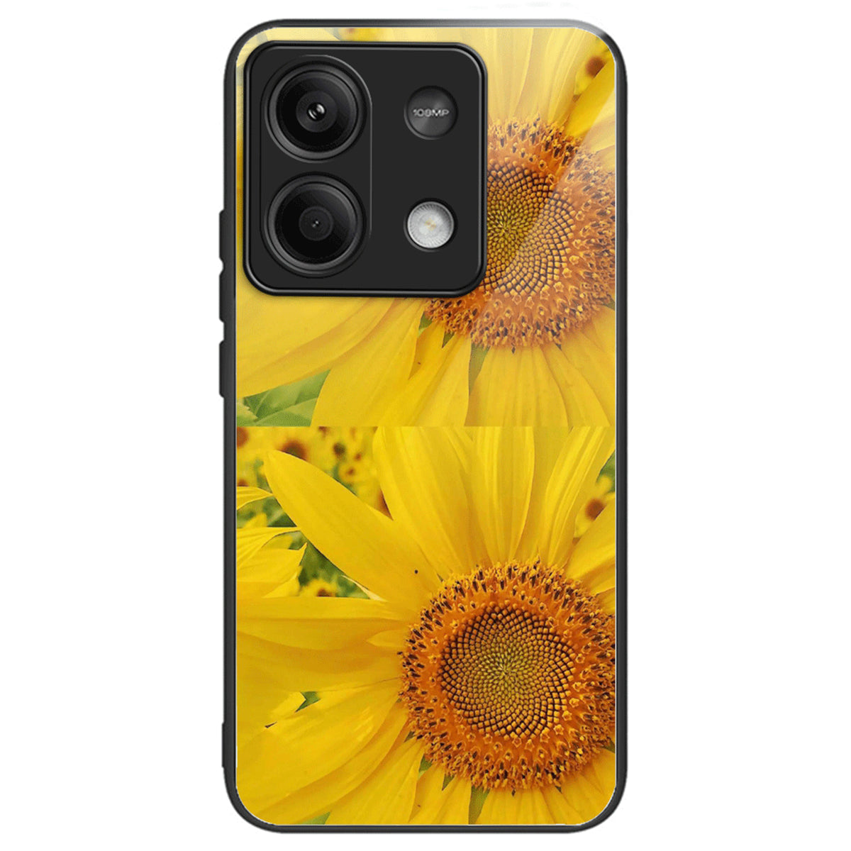 For Xiaomi Redmi Note 13 5G Case Pattern Printing TPU+Tempered Glass Hybrid Phone Cover