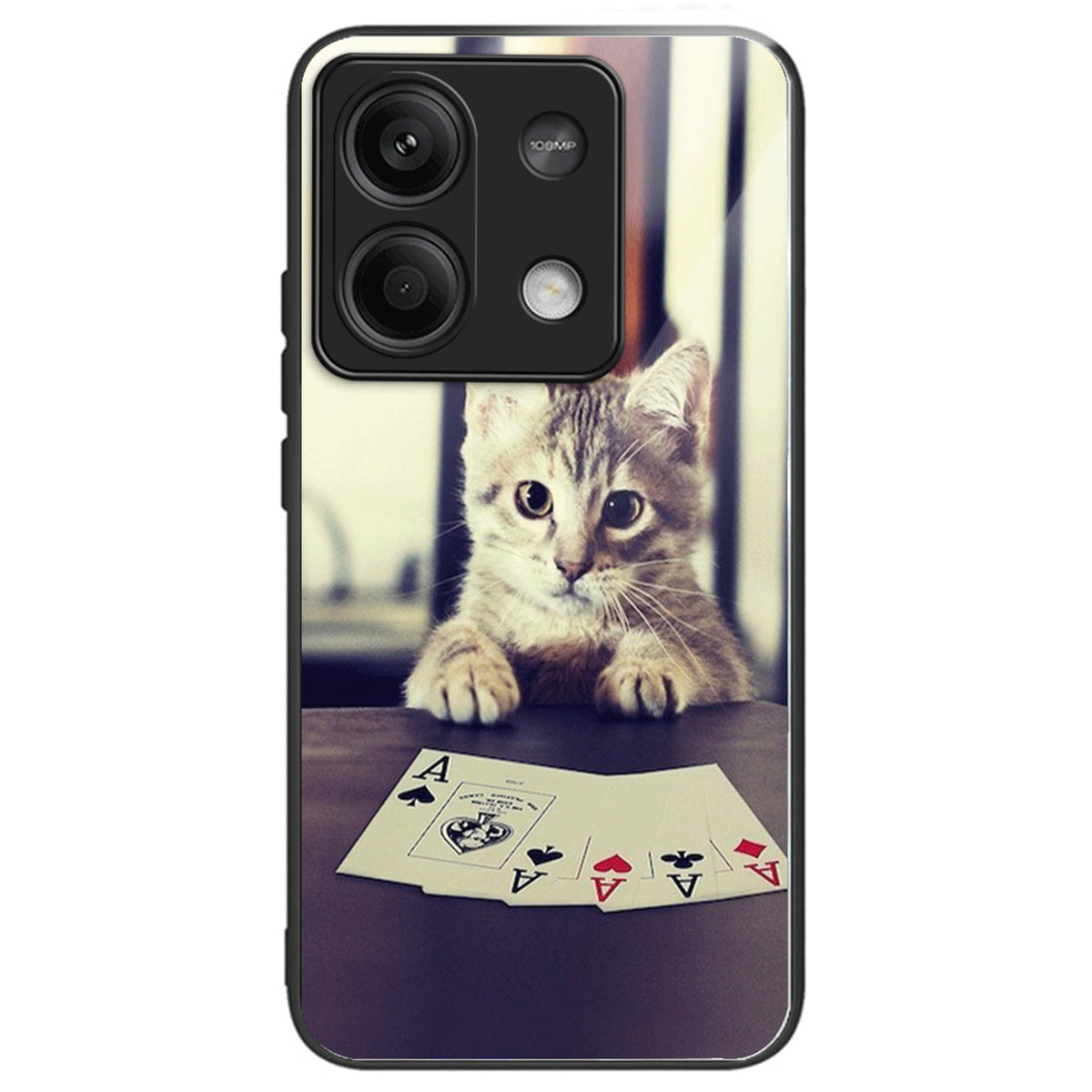 For Xiaomi Redmi Note 13 5G Case Pattern Printing TPU+Tempered Glass Hybrid Phone Cover