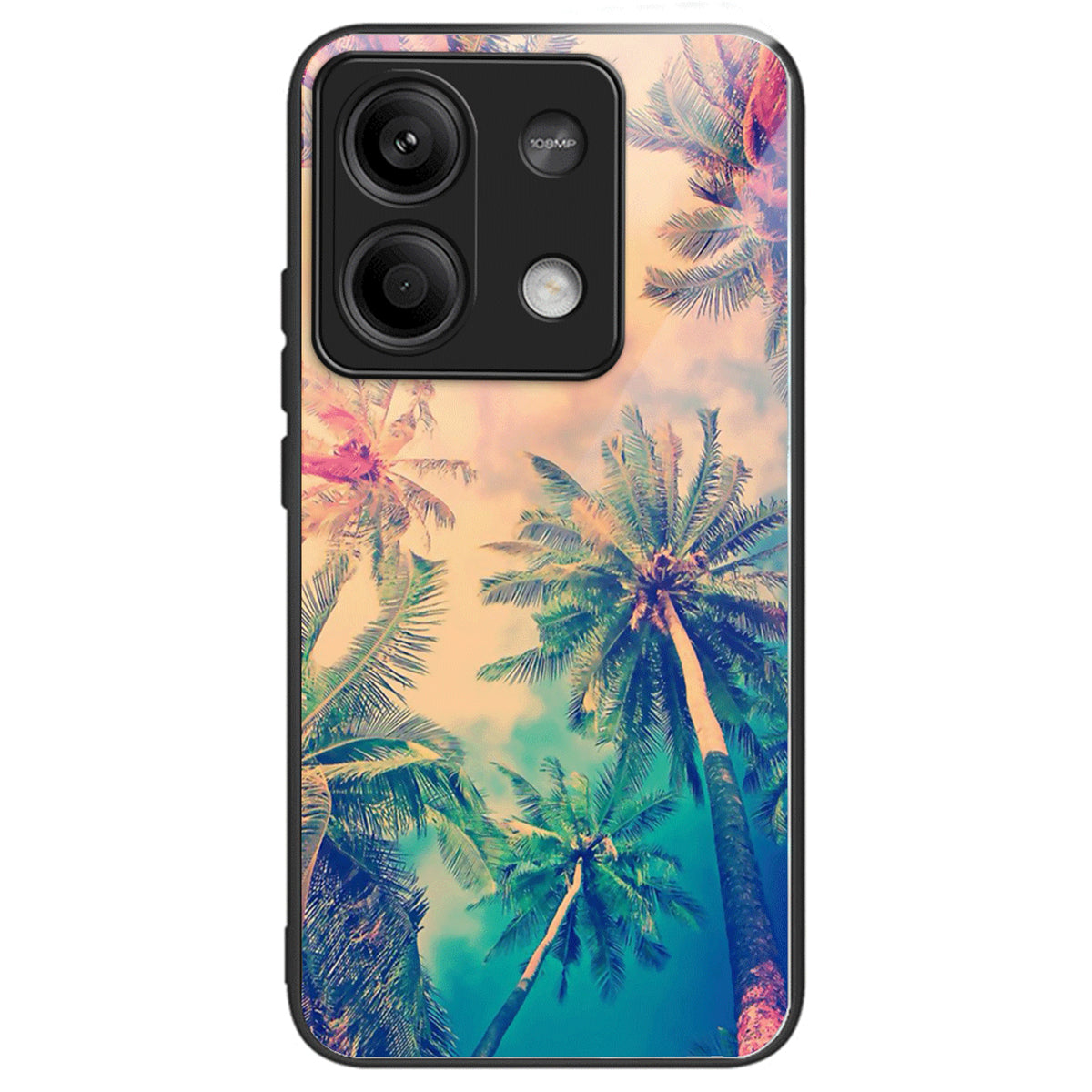 For Xiaomi Redmi Note 13 5G Case Pattern Printing TPU+Tempered Glass Hybrid Phone Cover