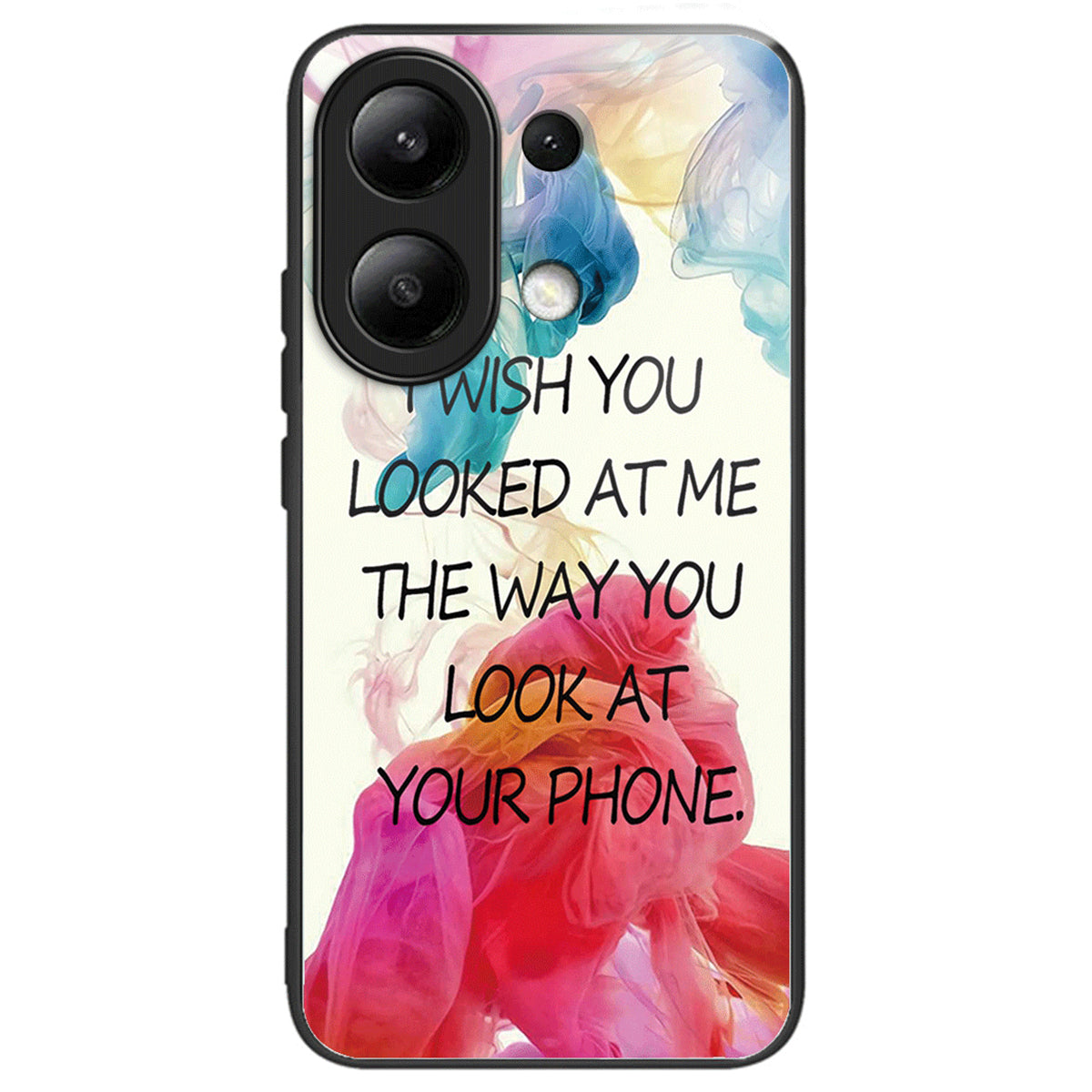 For Xiaomi Redmi Note 13 4G Case Pattern Printing Anti-Drop Tempered Glass TPU Phone Cover
