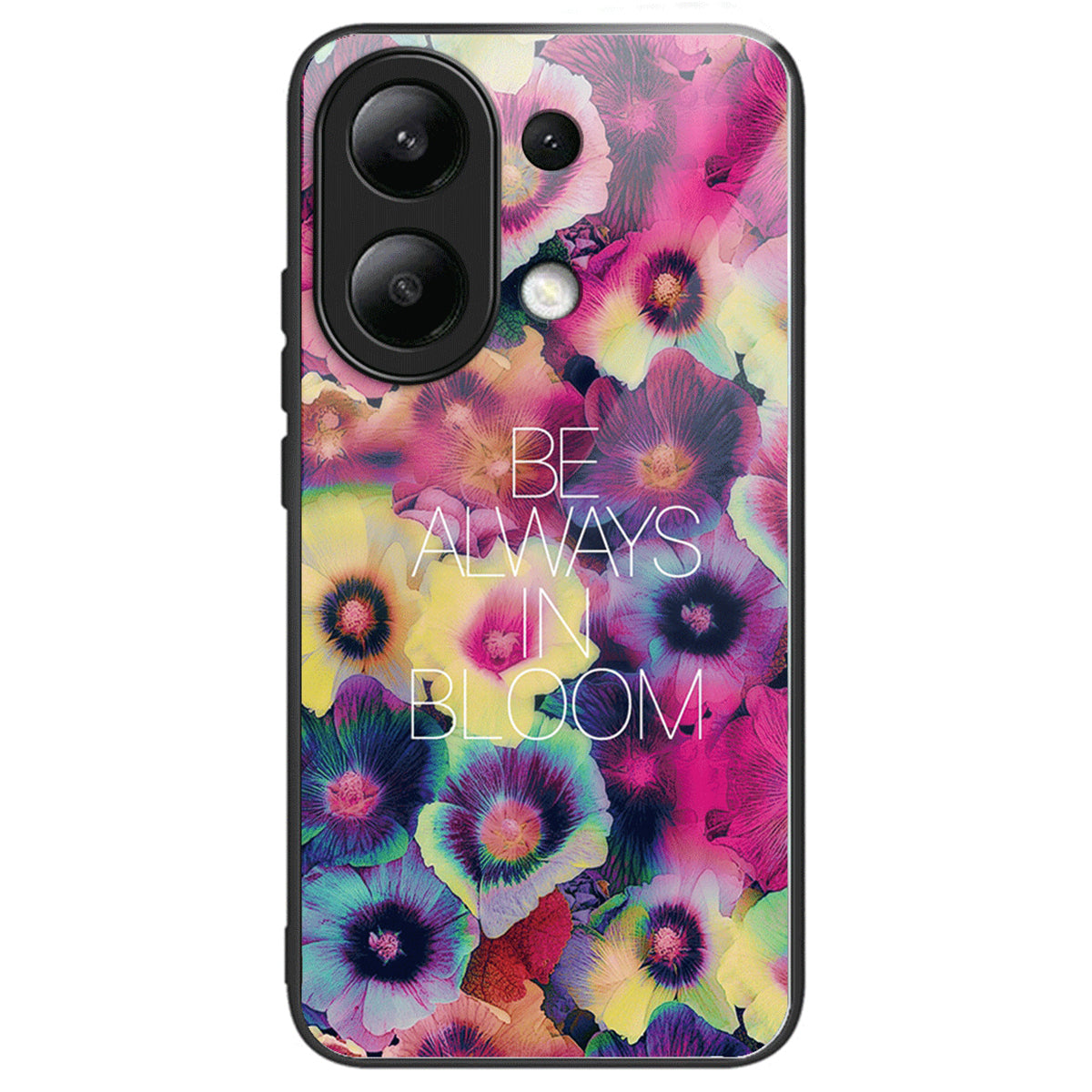 For Xiaomi Redmi Note 13 4G Case Pattern Printing Anti-Drop Tempered Glass TPU Phone Cover