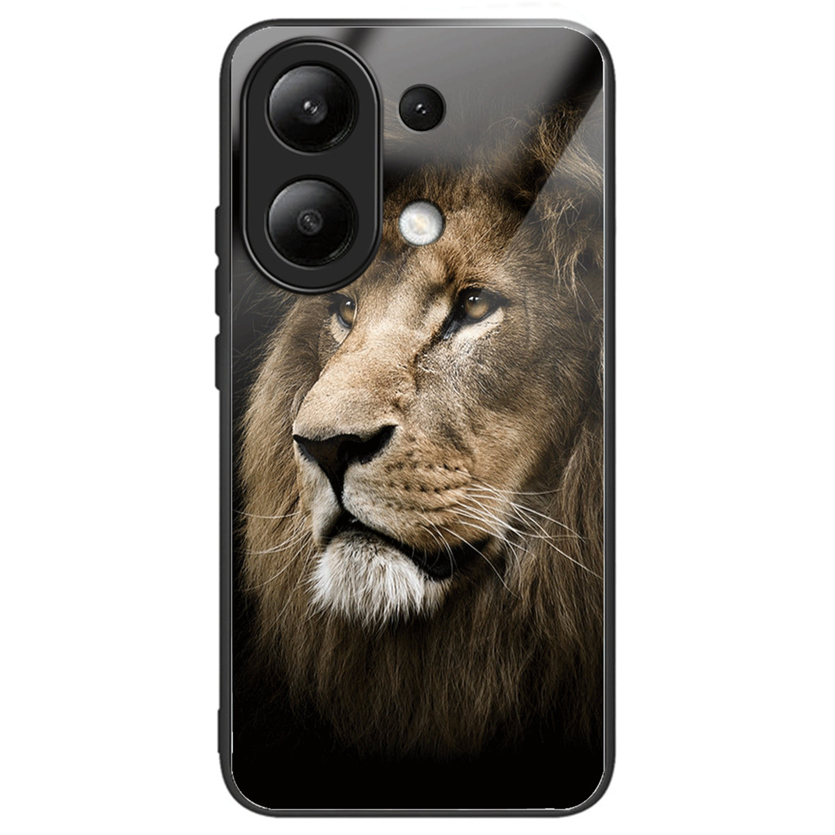 For Xiaomi Redmi Note 13 4G Case Pattern Printing Anti-Drop Tempered Glass TPU Phone Cover