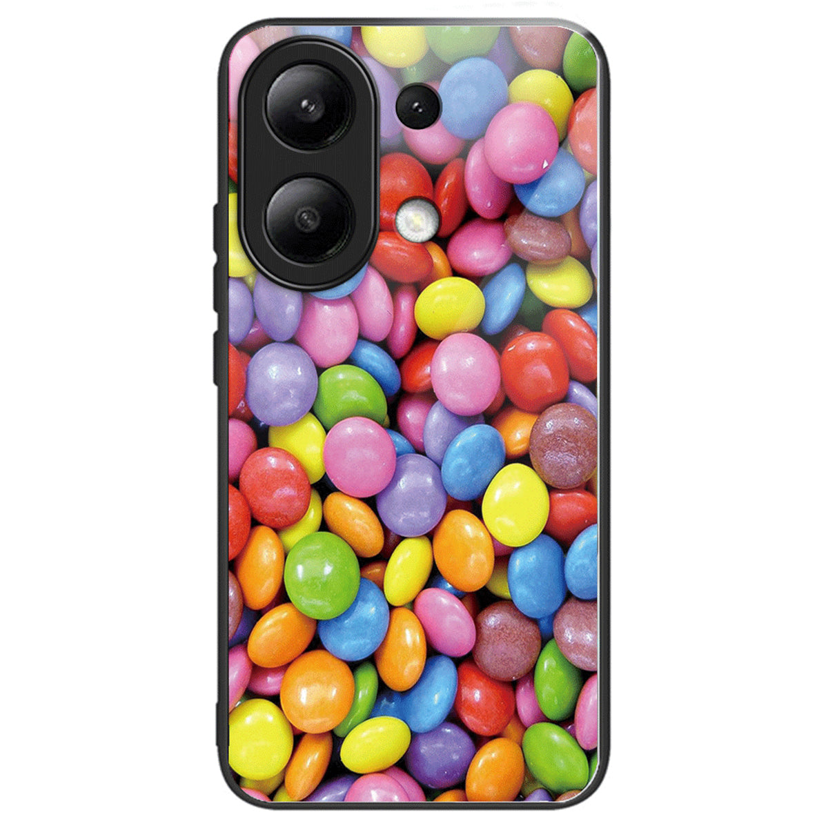 For Xiaomi Redmi Note 13 4G Case Pattern Printing Anti-Drop Tempered Glass TPU Phone Cover
