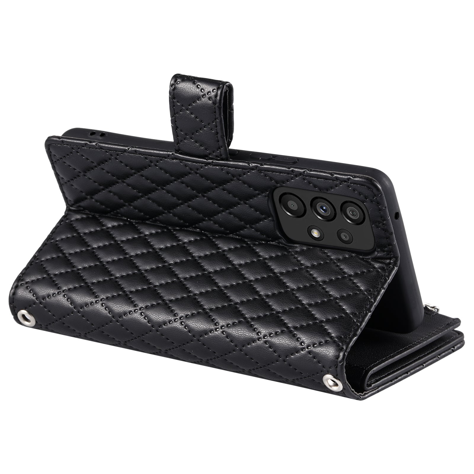 Style 012 for Samsung Galaxy A53 5G Phone Case Rhombus Zipper Wallet PU Leather Flip Cover