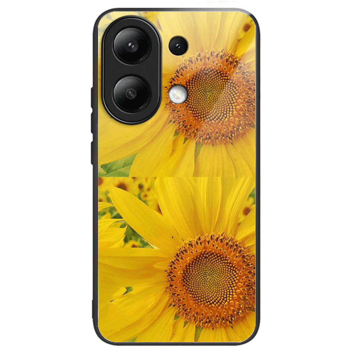 For Xiaomi Redmi Note 13 4G Case Back Patterned Tempered Glass Phone Cover