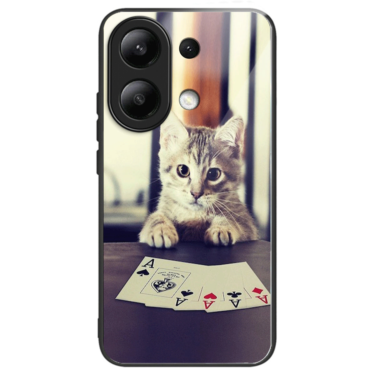 For Xiaomi Redmi Note 13 4G Case Back Patterned Tempered Glass Phone Cover