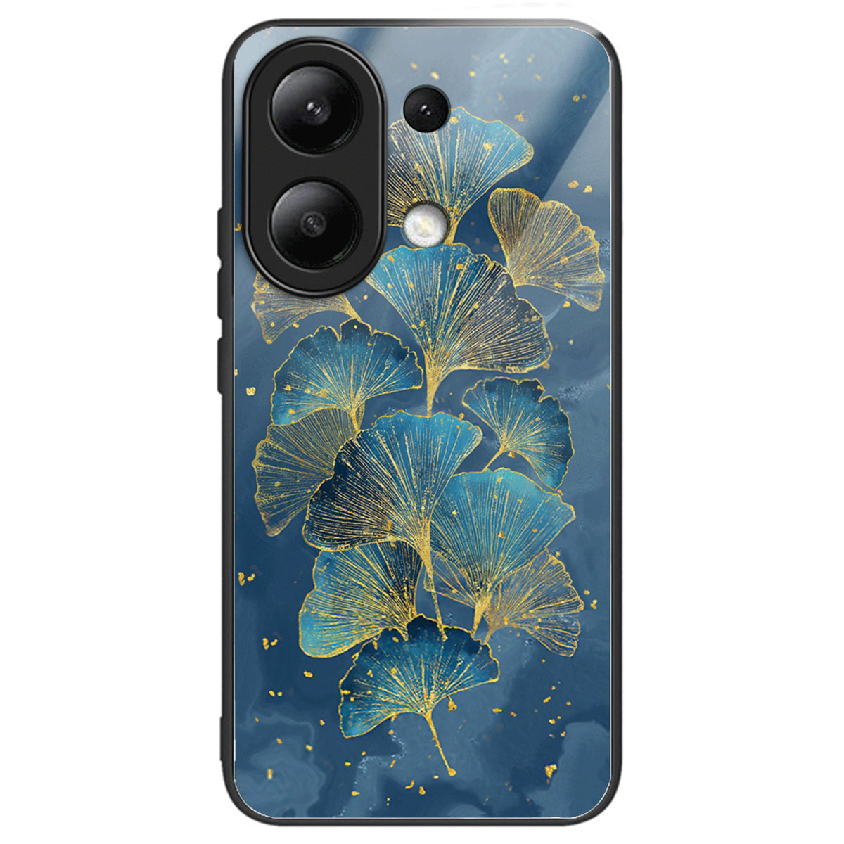 For Xiaomi Redmi Note 13 4G Case Back Patterned Tempered Glass Phone Cover