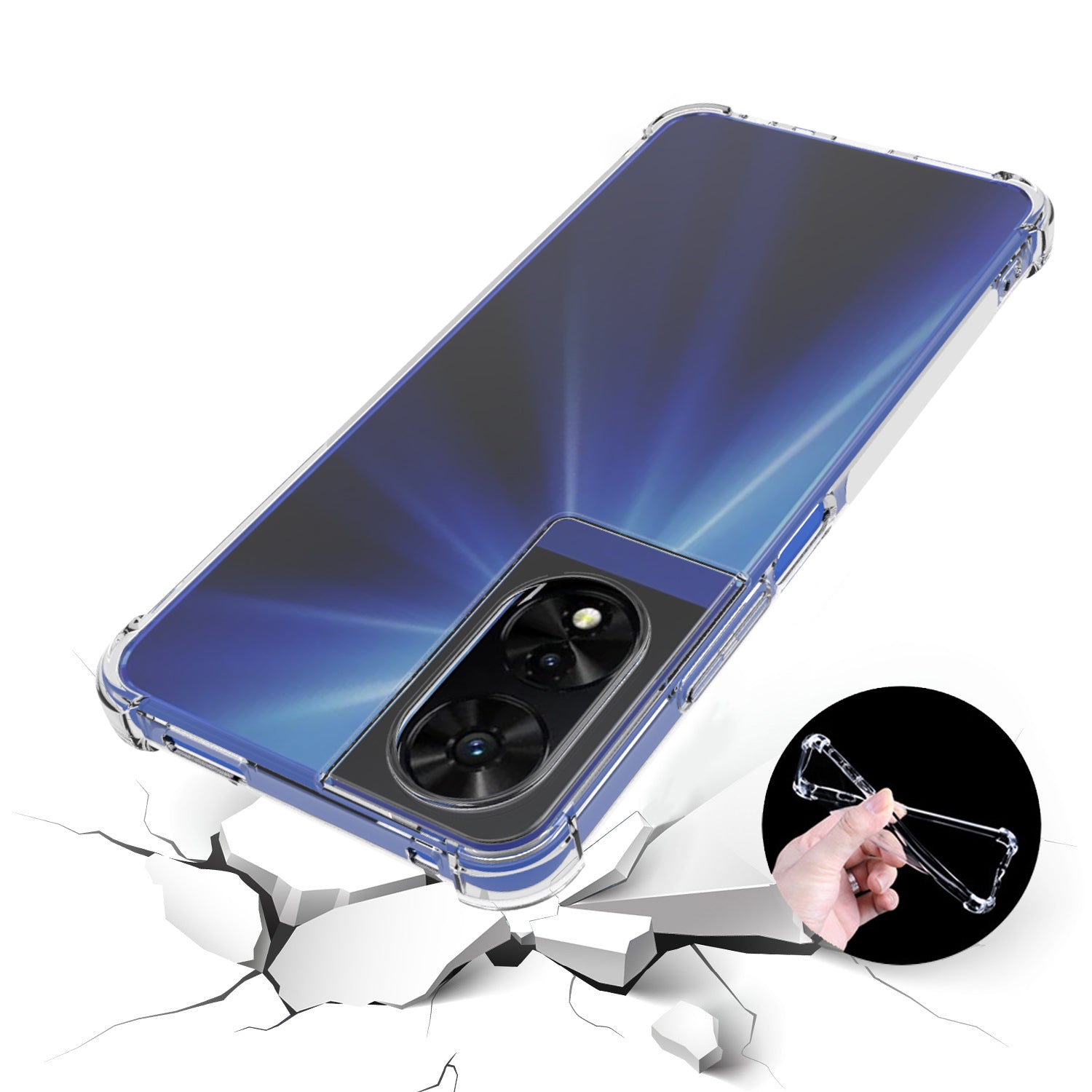 Phone Case for TCL 505 Case Four Corner Airbag Flexible TPU Phone Cover