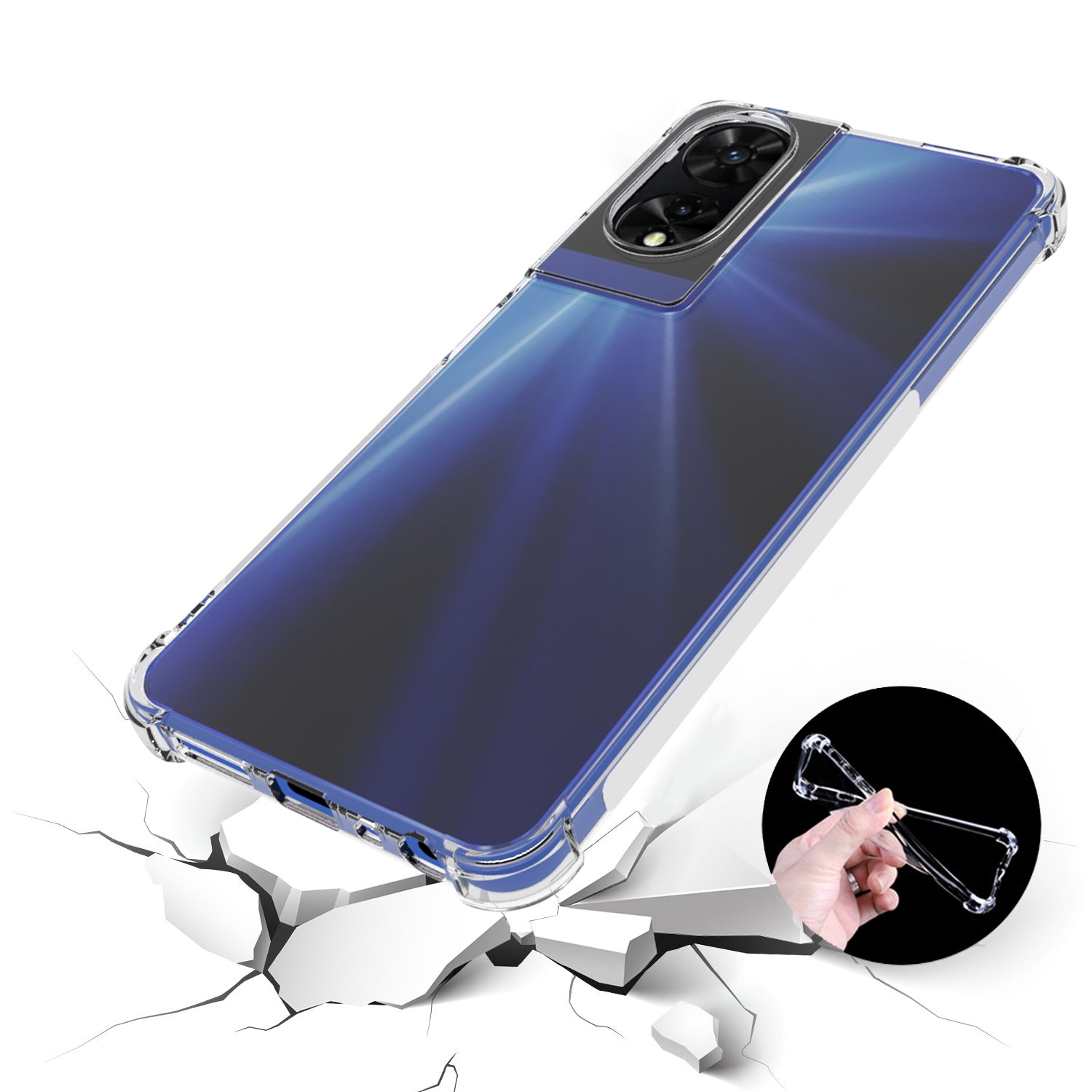 Phone Case for TCL 505 Case Four Corner Airbag Flexible TPU Phone Cover