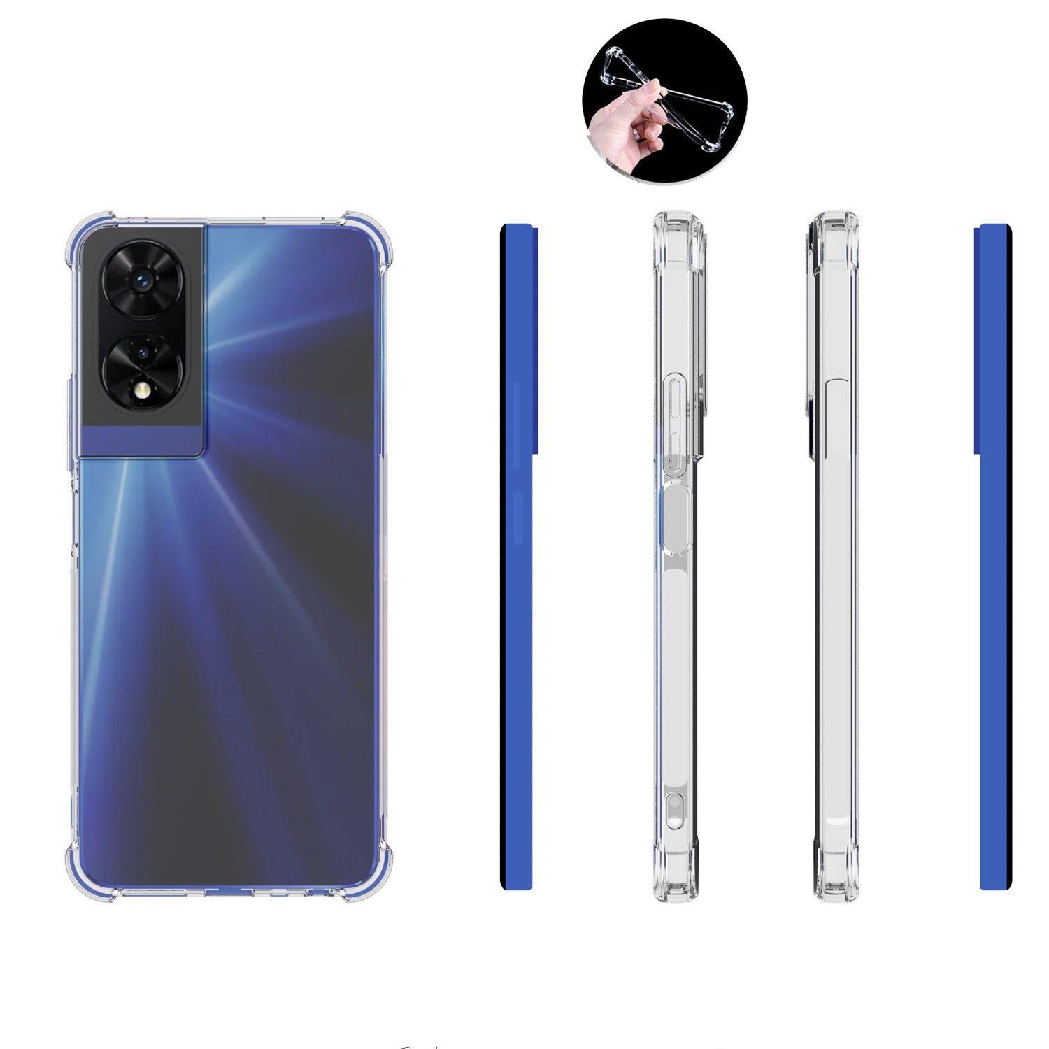 Phone Case for TCL 505 Case Four Corner Airbag Flexible TPU Phone Cover
