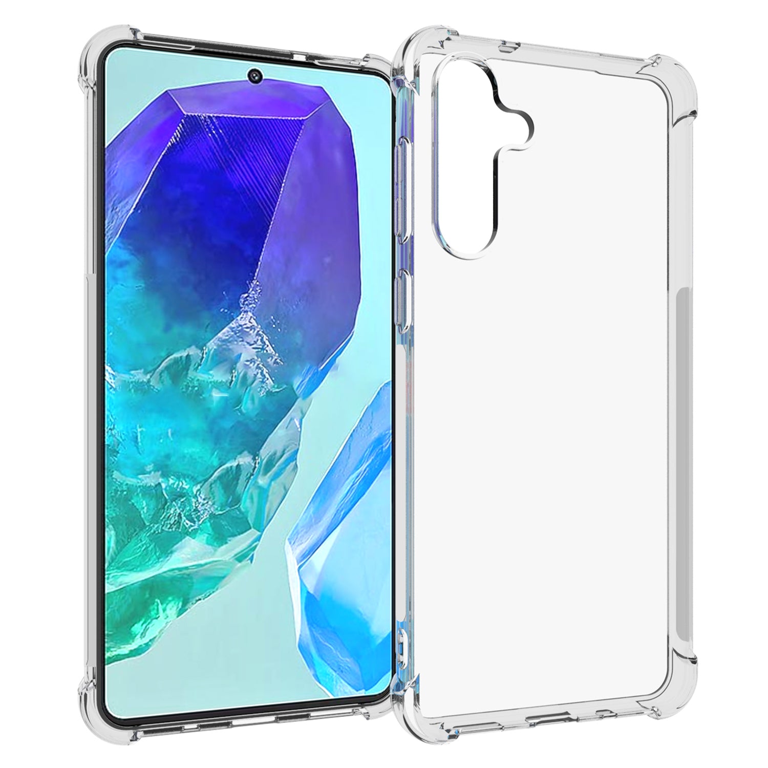 For Samsung Galaxy M55 5G Phone Case HD Transparent Four Corner Airbag TPU Cover