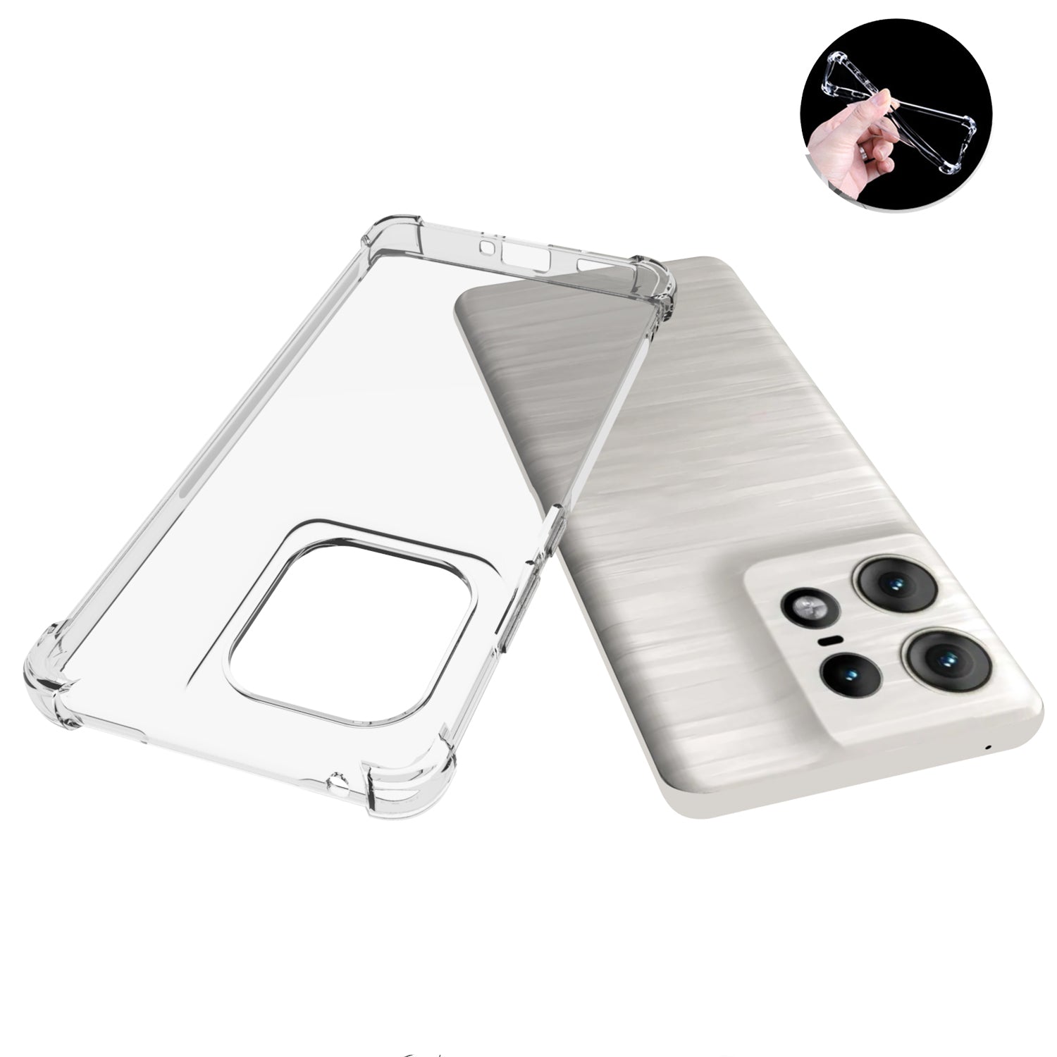 For Motorola Edge 50 Pro 5G Case Non-Slip Drop-proof Soft TPU Clear Phone Cover