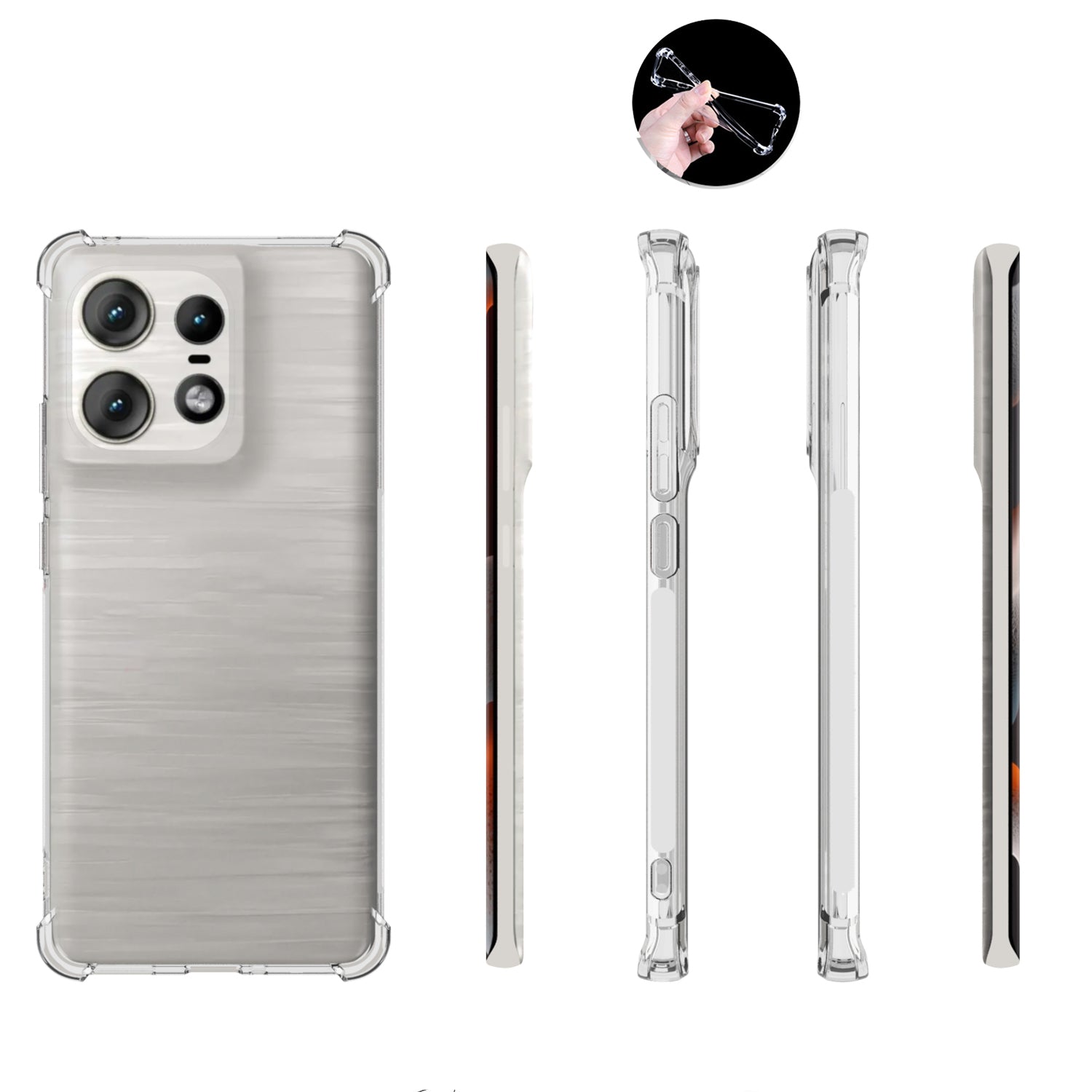 For Motorola Edge 50 Pro 5G Case Non-Slip Drop-proof Soft TPU Clear Phone Cover