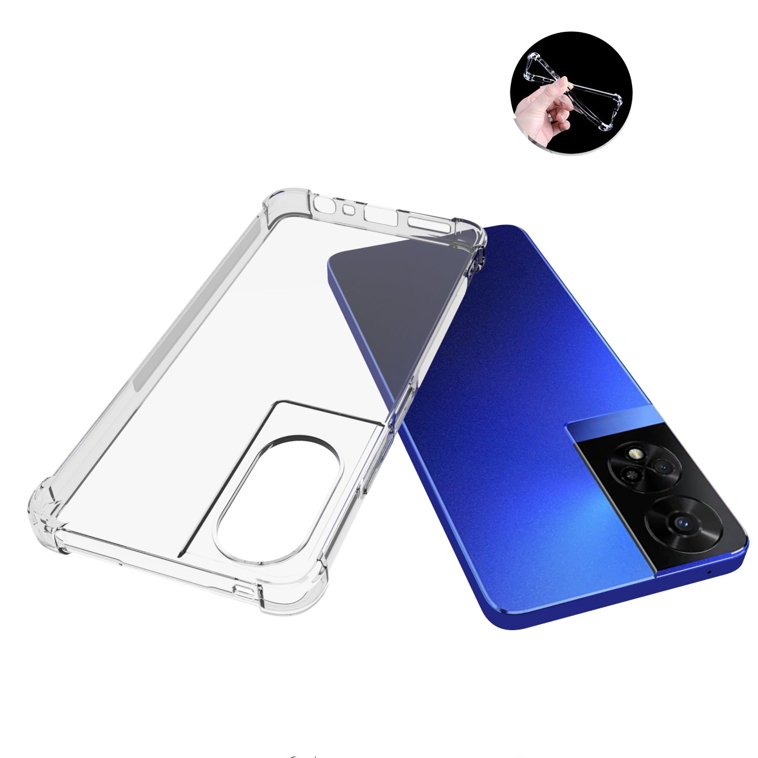 Phone Case for TCL 50 5G Clear Case Four Corner Airbag TPU Slim Phone Cover