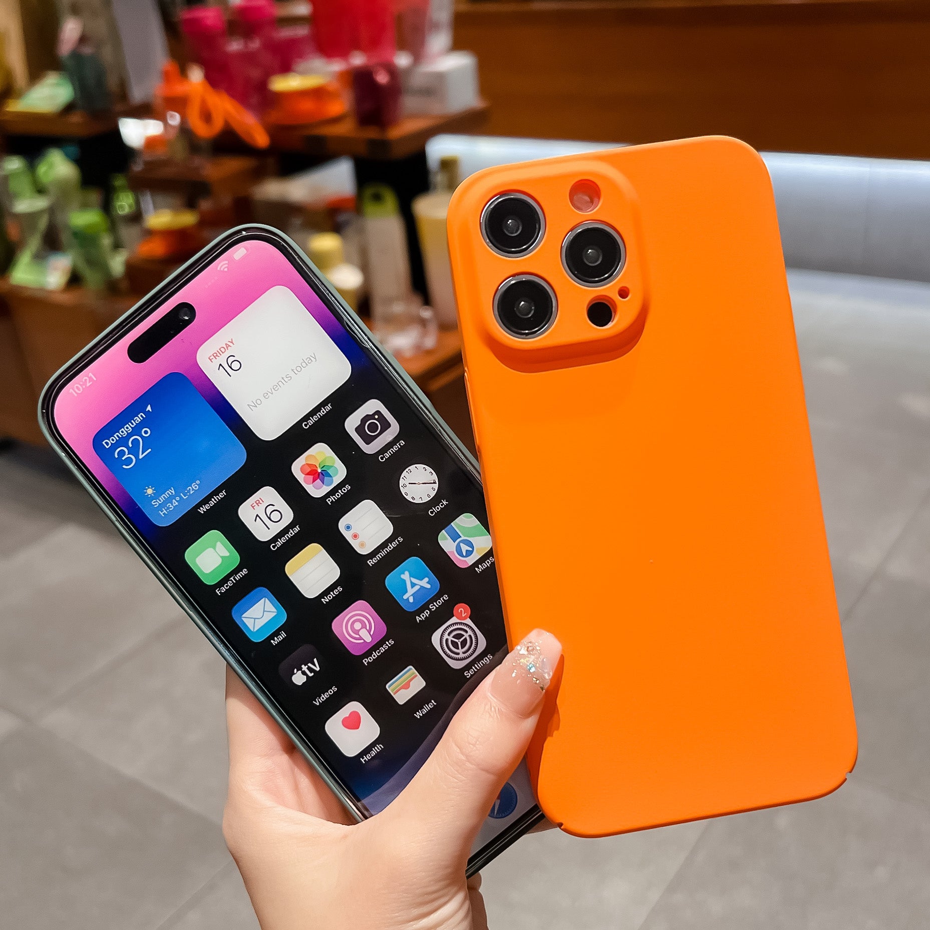 For iPhone 14 Pro Max Case Rubberized Skin-touch Protective PC Phone Cover