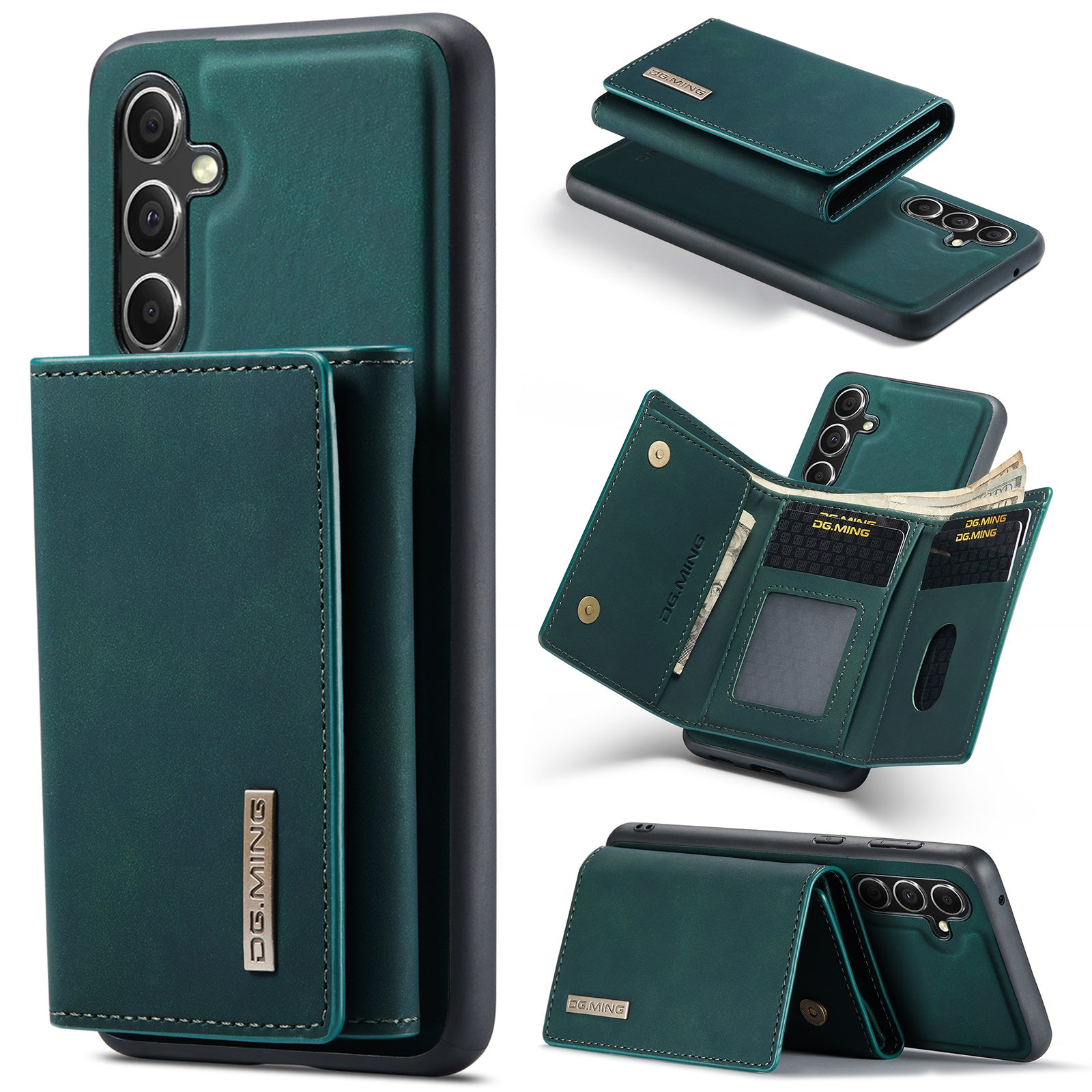 DG.MING M1 Series for Samsung Galaxy A55 5G Case Magnetic Detachable Leather Back Cover