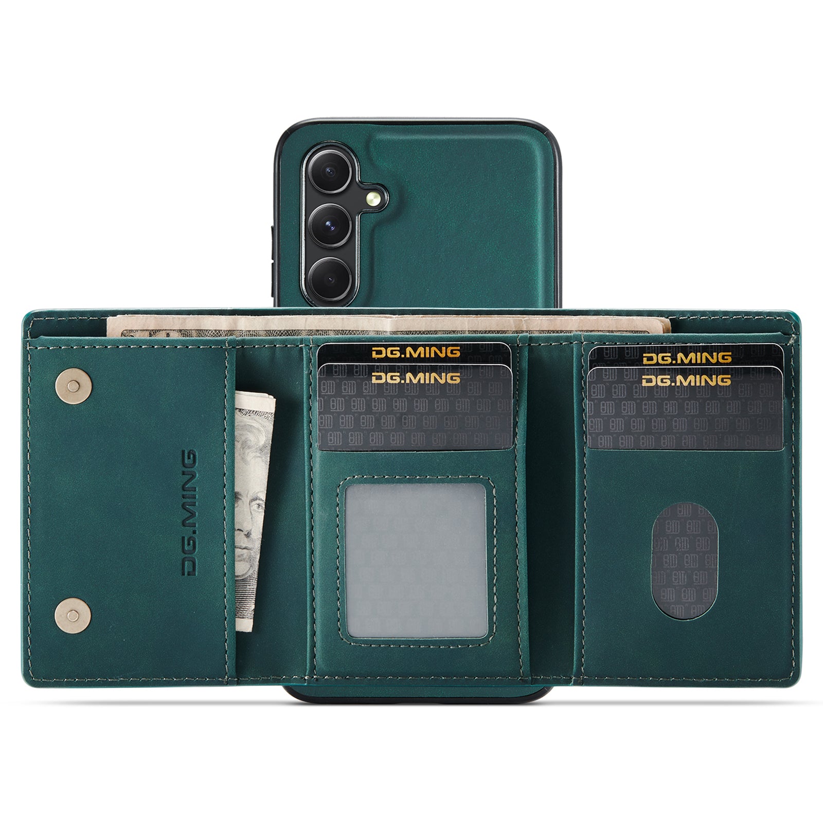 DG.MING M1 Series for Samsung Galaxy A55 5G Case Magnetic Detachable Leather Back Cover
