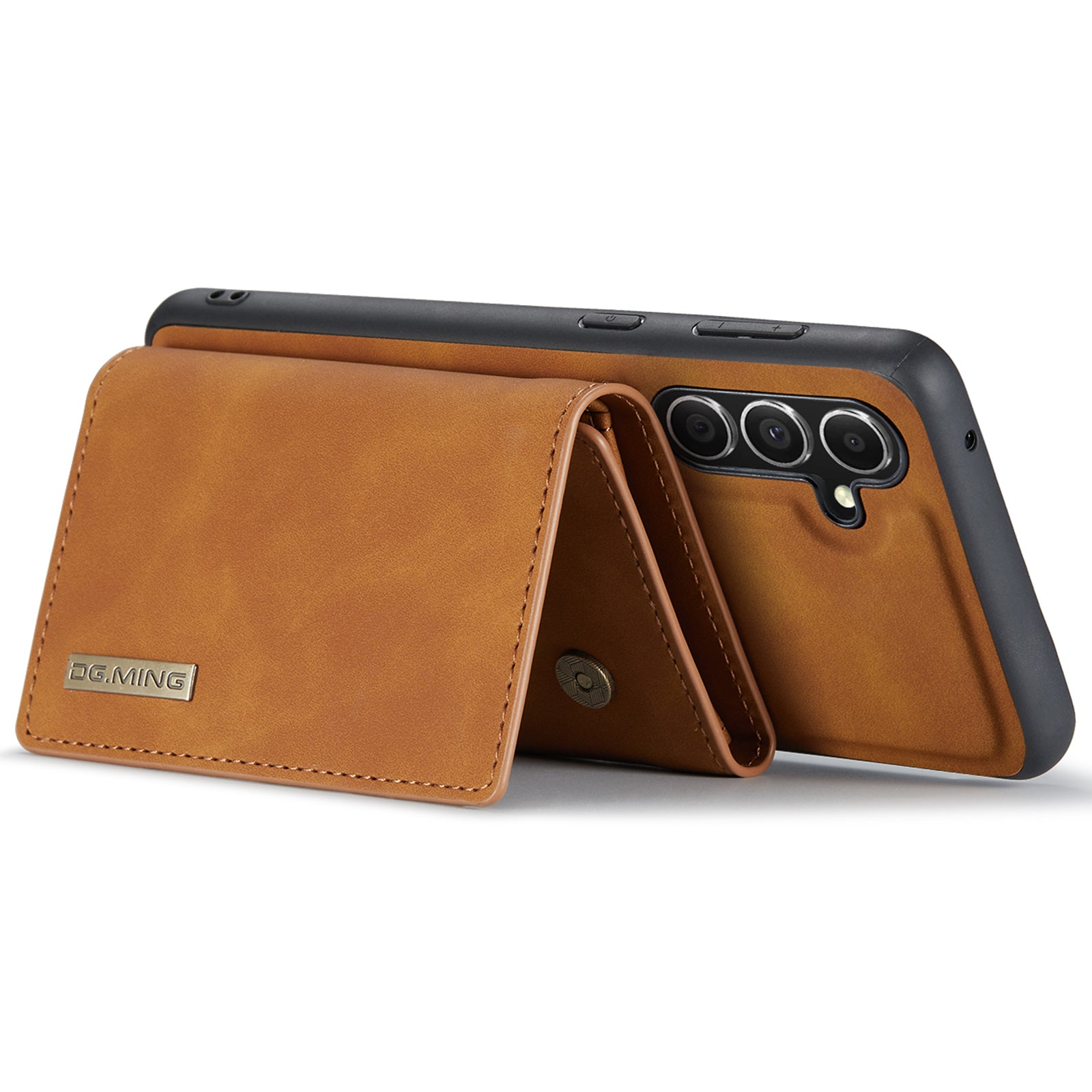 DG.MING M1 Series for Samsung Galaxy A35 5G Case Detachable Card Holder Leather Coating Phone Cover