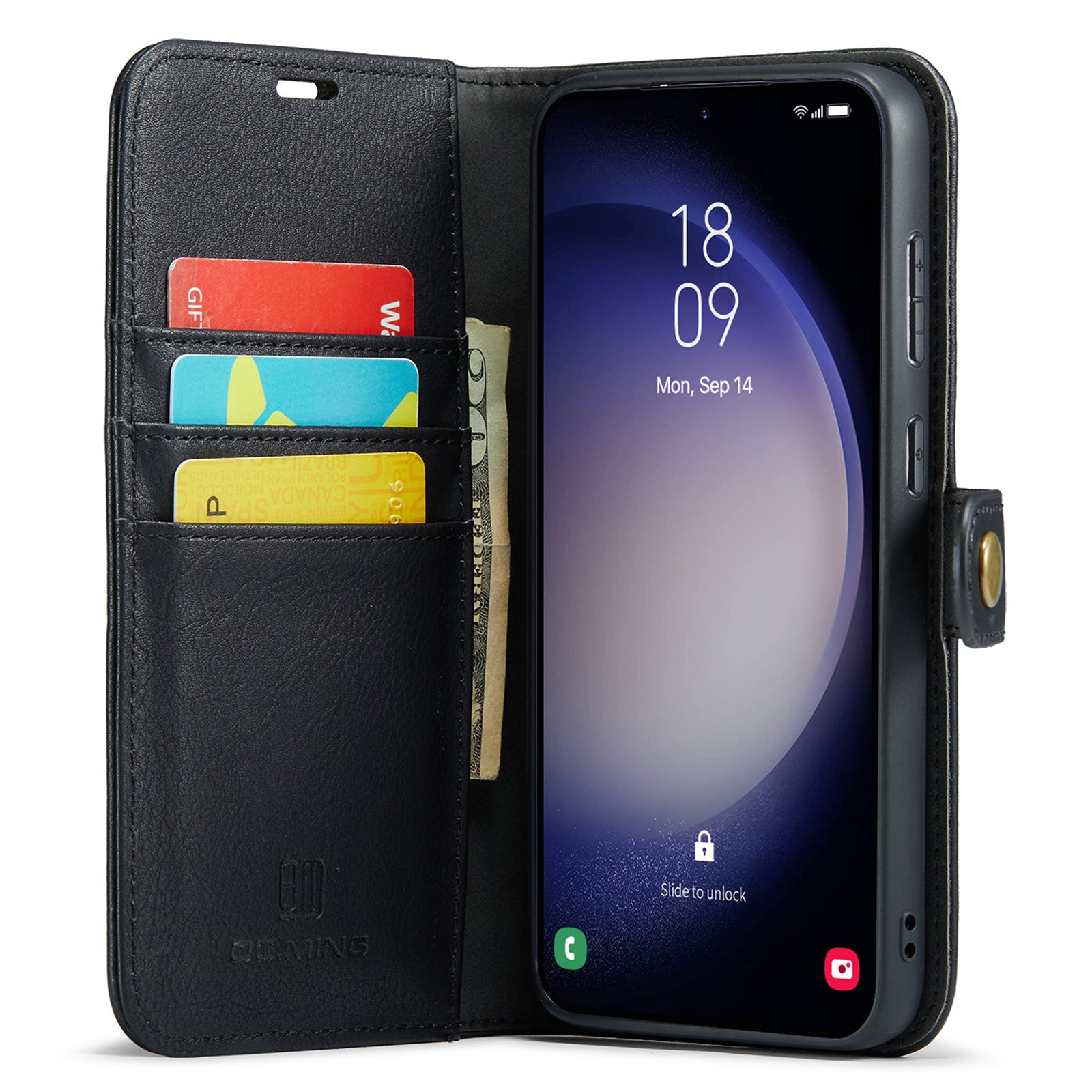 DG.MING for Samsung Galaxy A35 5G Wallet Case Detachable Split Leather Phone Cover