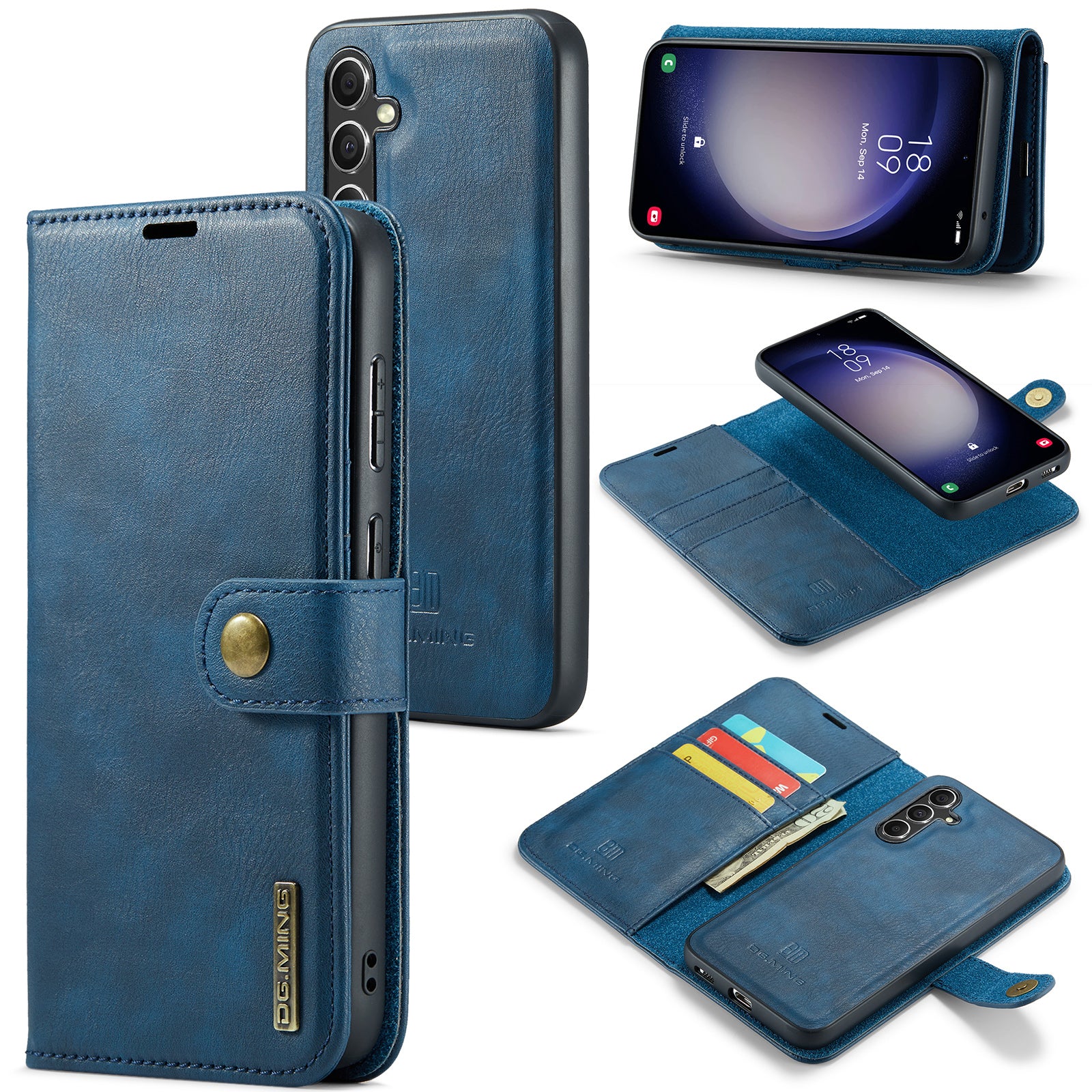 DG.MING for Samsung Galaxy A35 5G Wallet Case Detachable Split Leather Phone Cover