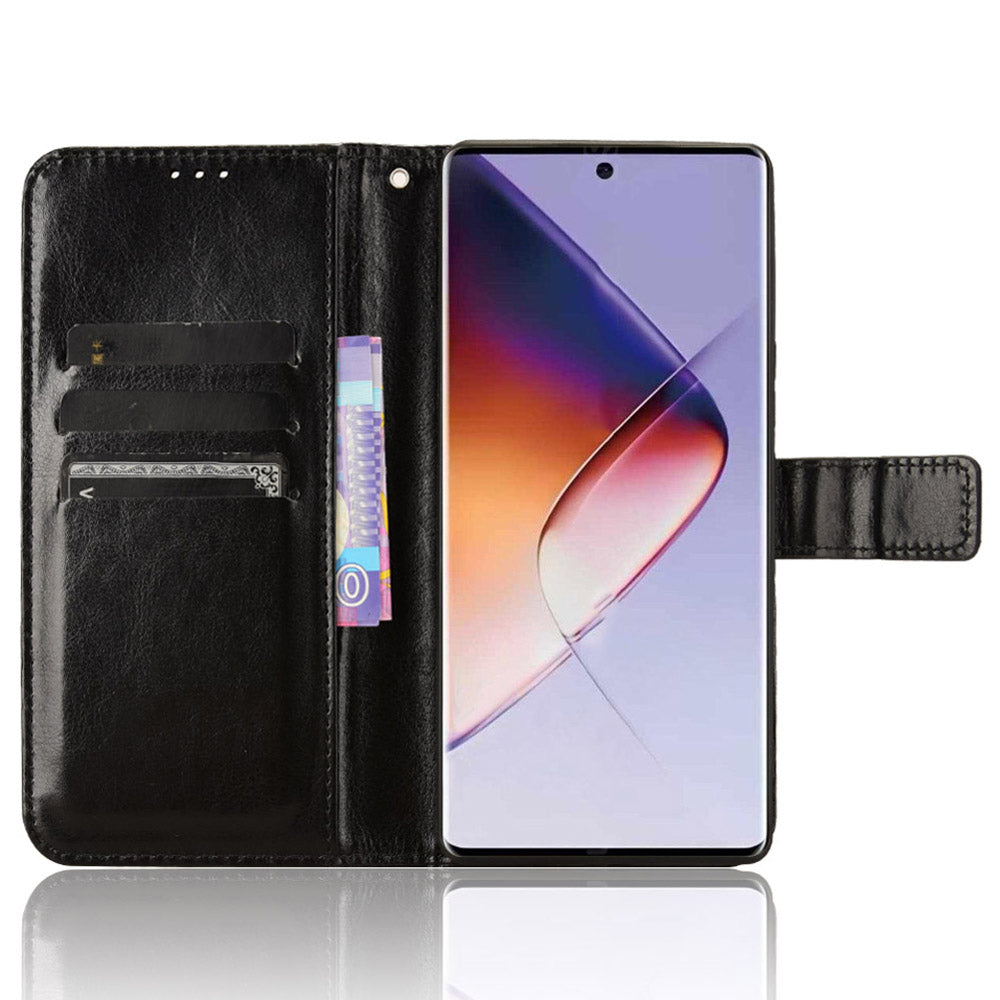 For Transsion Infinix Note 40 Pro 5G X6851 / Infinix Note 40 Pro+ X6851B Case PU Leather Crazy Horse Texture Phone Cover