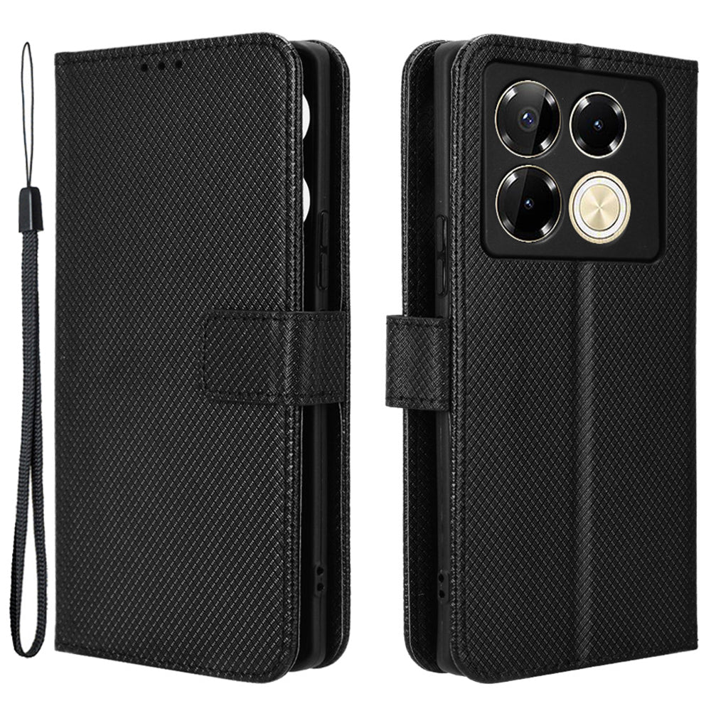 For Transsion Infinix Note 40 Pro 5G X6851 / Infinix Note 40 Pro+ X6851B Case Wallet Diamond Texture Leather Phone Cover