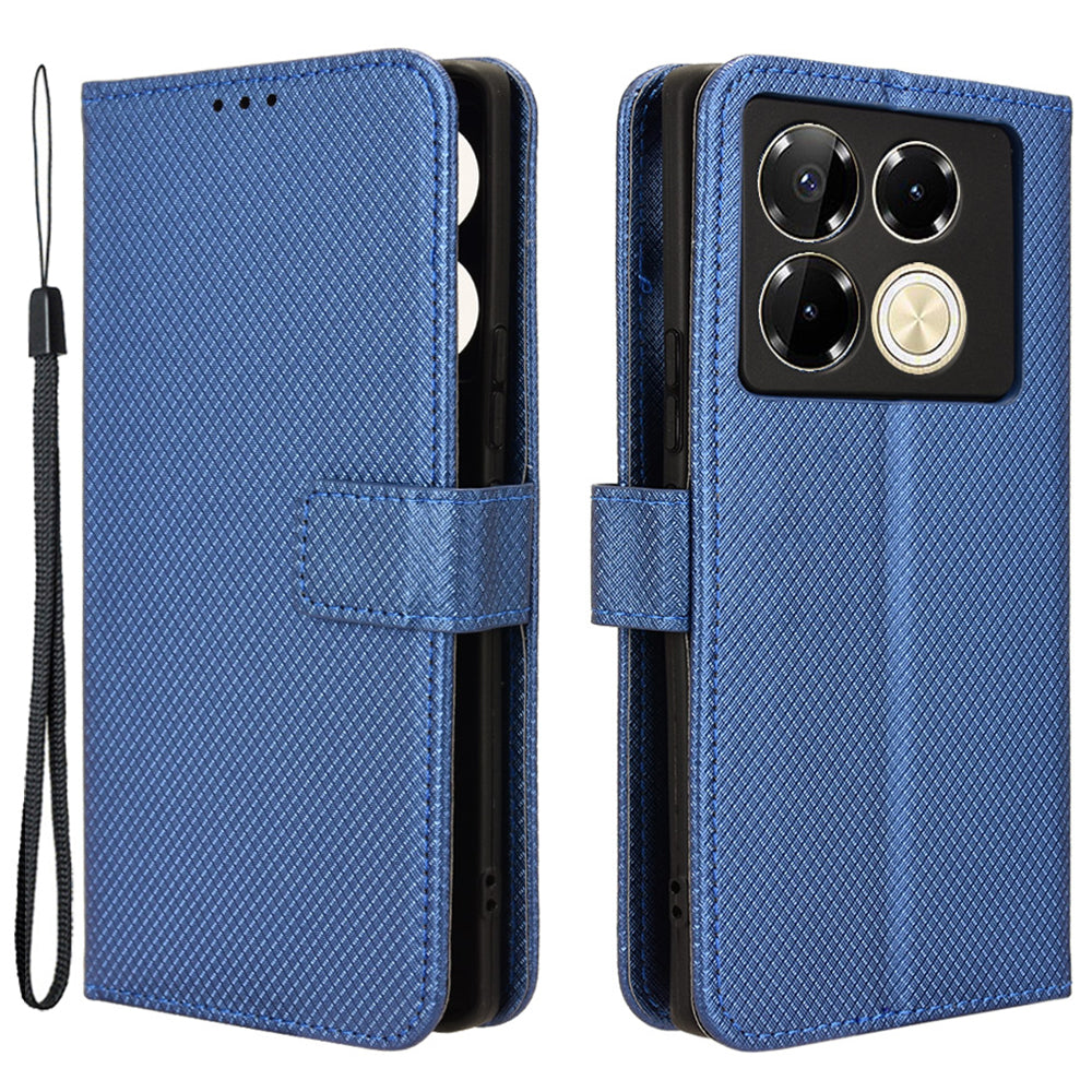 For Transsion Infinix Note 40 Pro 5G X6851 / Infinix Note 40 Pro+ X6851B Case Wallet Diamond Texture Leather Phone Cover