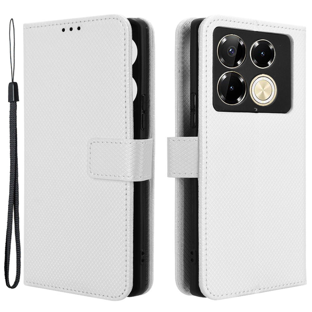 For Transsion Infinix Note 40 Pro 5G X6851 / Infinix Note 40 Pro+ X6851B Case Wallet Diamond Texture Leather Phone Cover