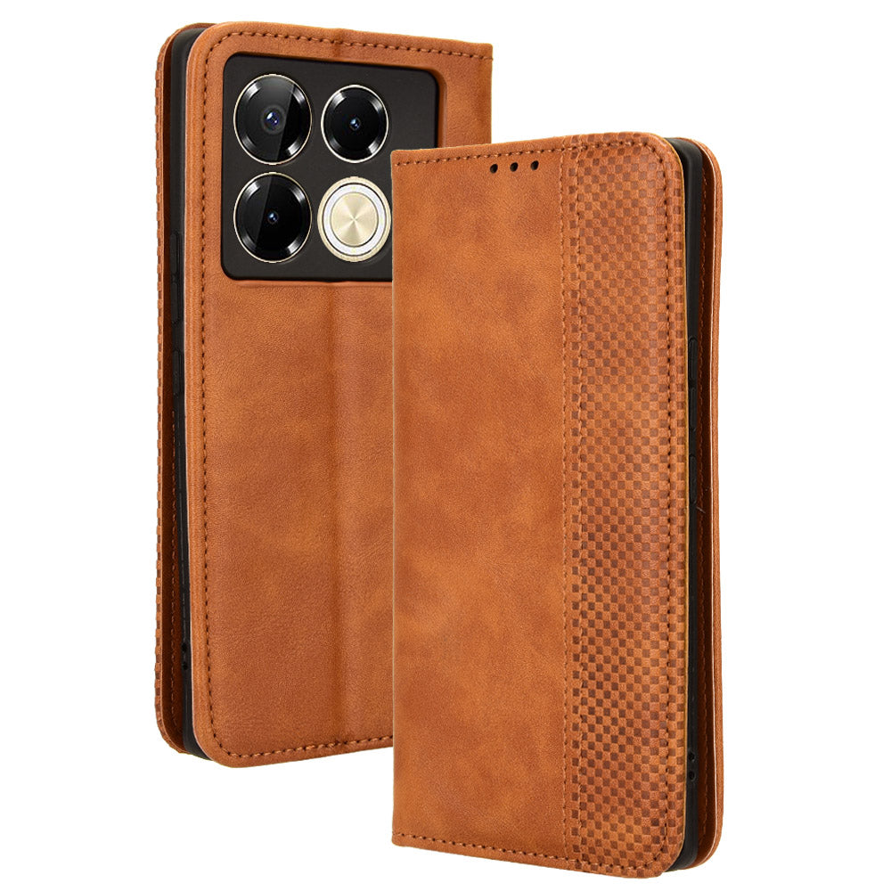 For Transsion Infinix Note 40 Pro 5G X6851 / Note 40 Pro+ X6851B Leather Case Wallet Retro Phone Cover