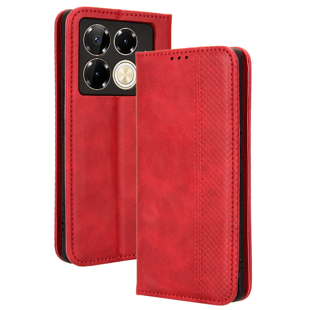 For Transsion Infinix Note 40 Pro 5G X6851 / Note 40 Pro+ X6851B Leather Case Wallet Retro Phone Cover