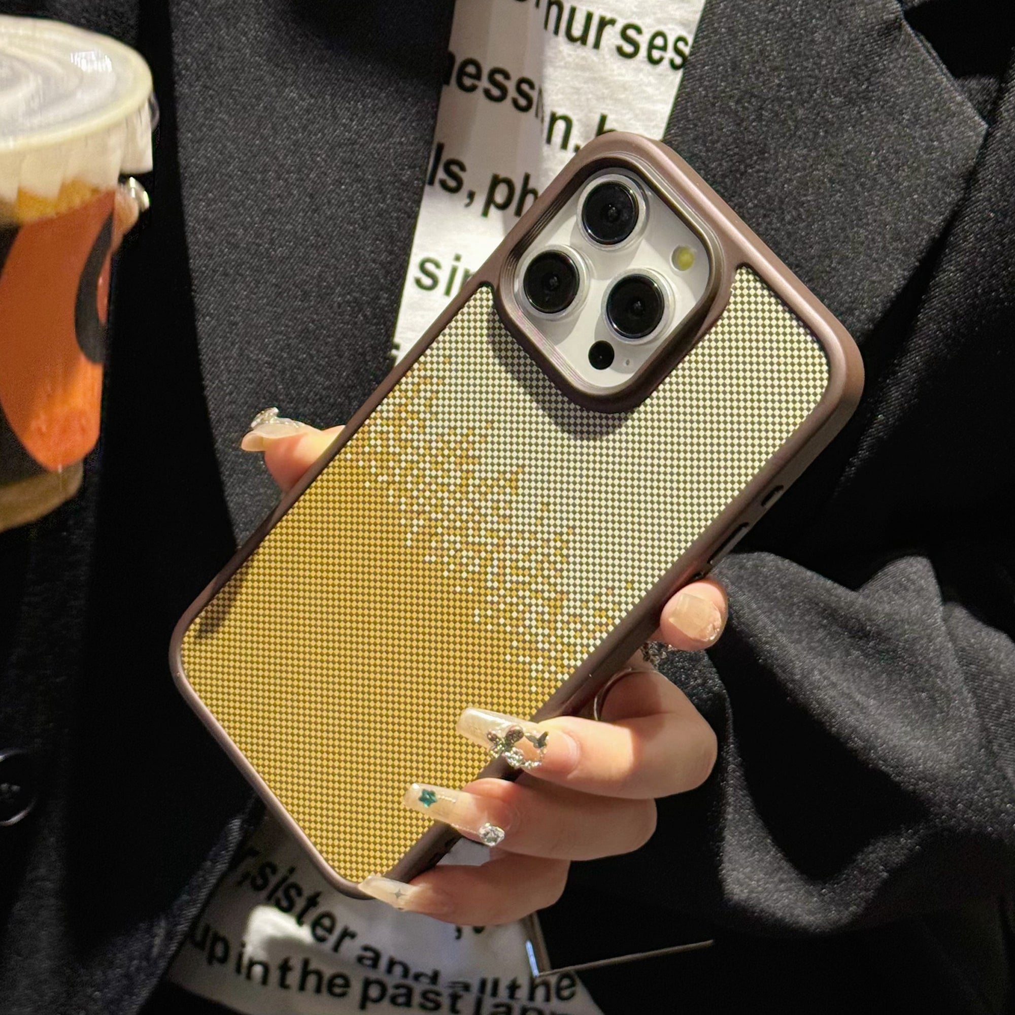For iPhone 14 Pro Case Water Transfer Printing Design Hard PC Phone Cover