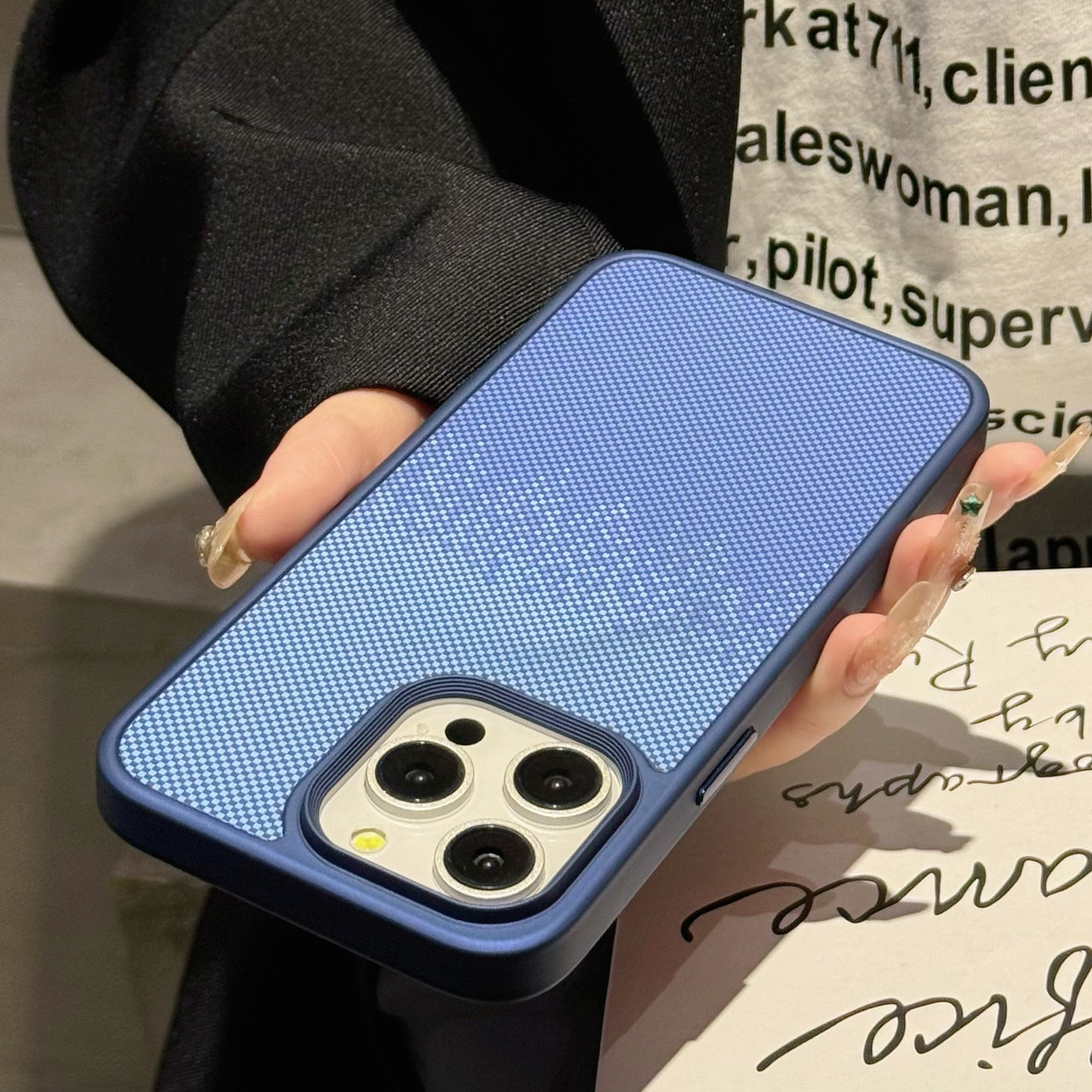 For iPhone 14 Pro Max Case Geometric Pattern Water Transfer Printing Hard PC Phone Case
